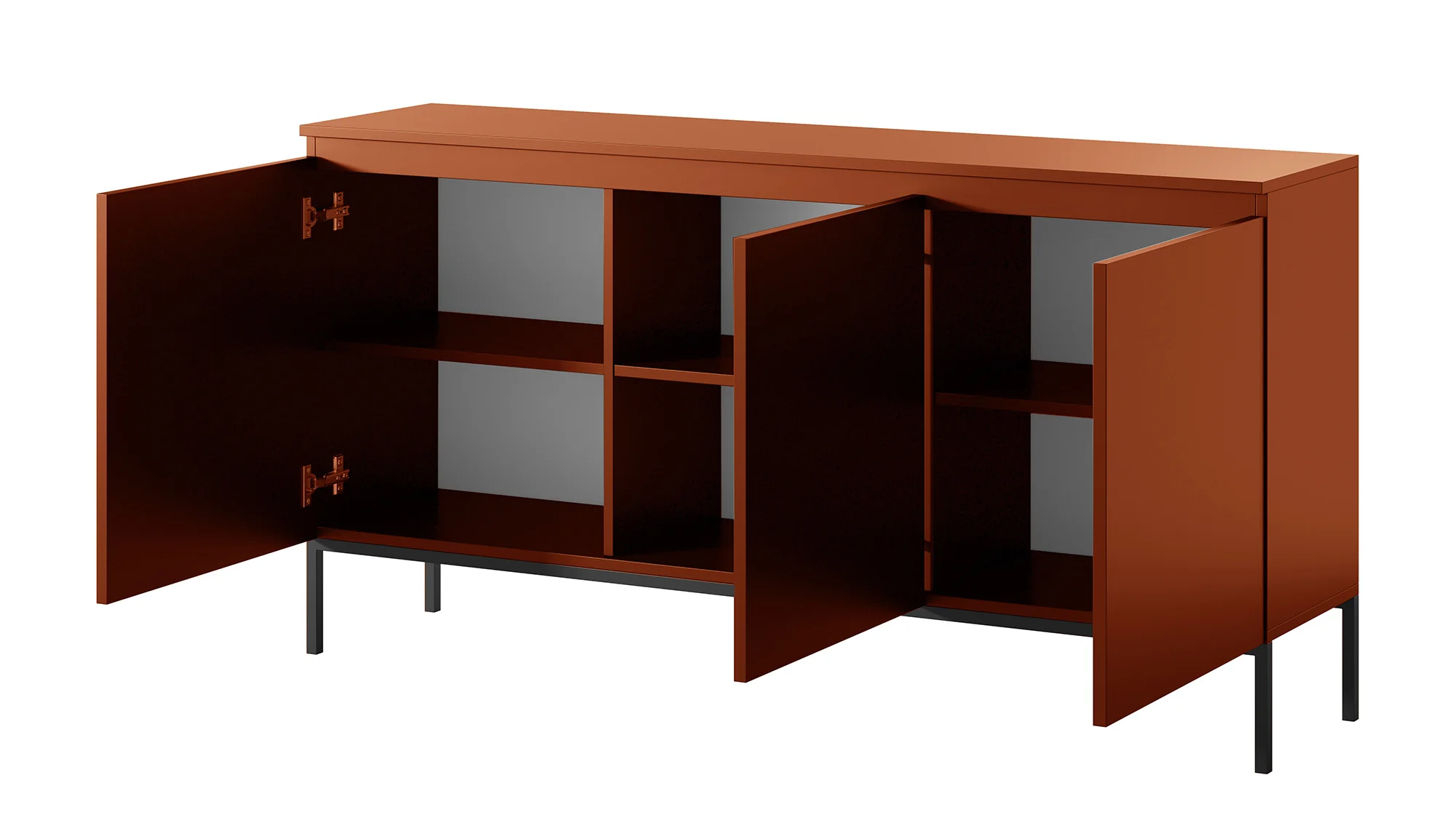 Komoda trzydrzwiowa Bemmi 150 cm Ceglasty - Image 6