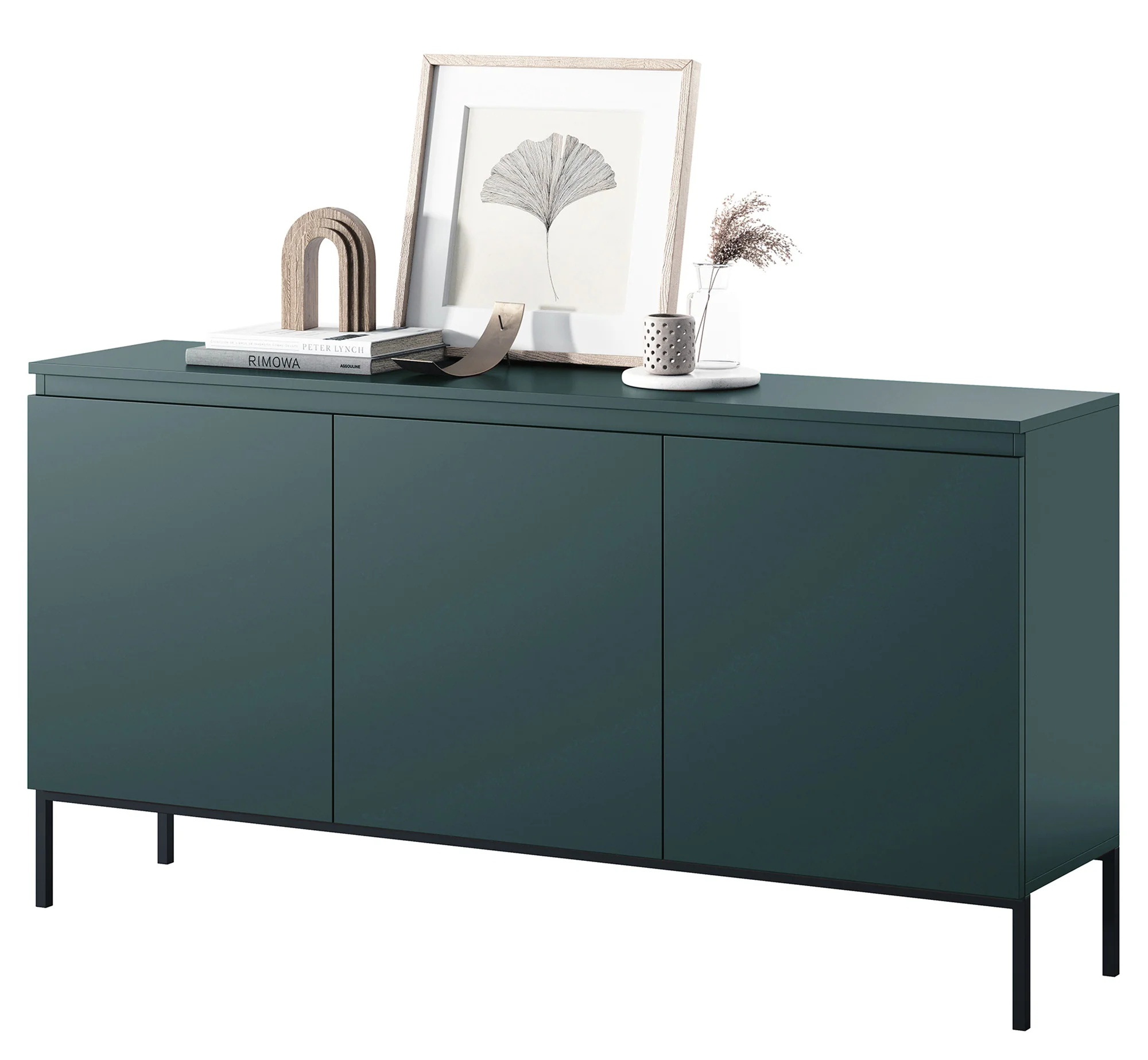 Komoda trzydrzwiowa Bemmi 150 cm Ciemnozielony - Image 8