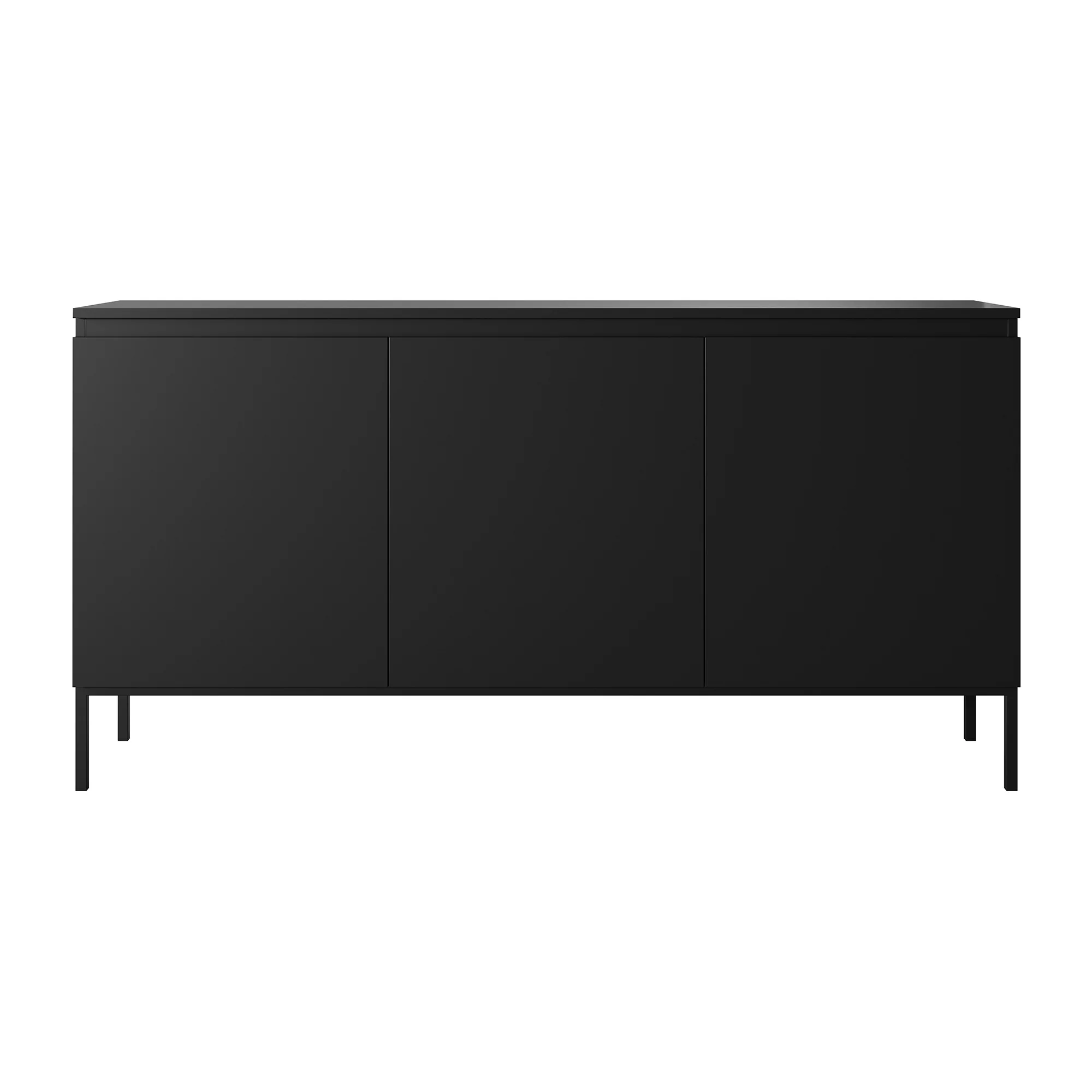 Komoda trzydrzwiowa Bemmi 150 cm czarna z czarnymi nogami - Image 6
