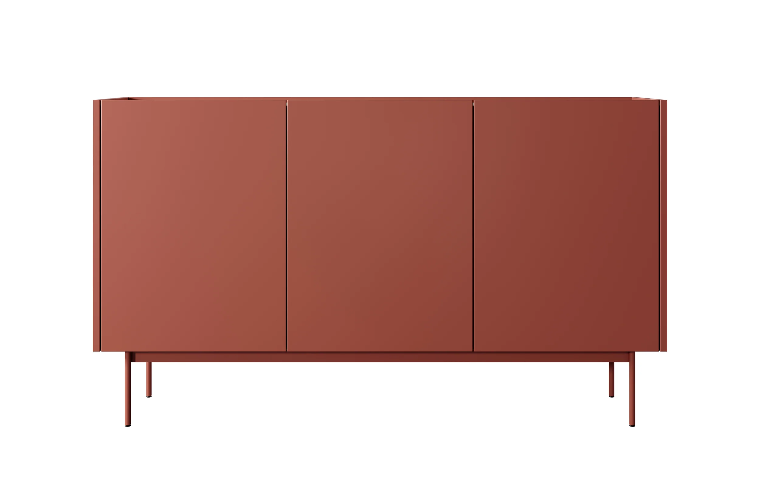 Komoda trzydrzwiowa Color 144 cm Ceglasta / Dąb Linea - Image 2