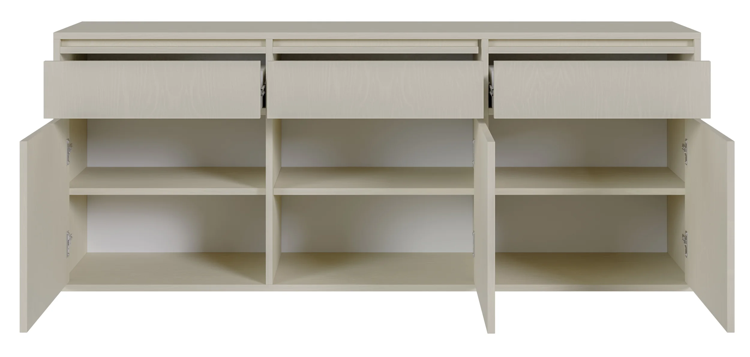 Komoda trzydrzwiowa Evo z szufladami wisząca 154 cm Beż piaskowy - Image 3