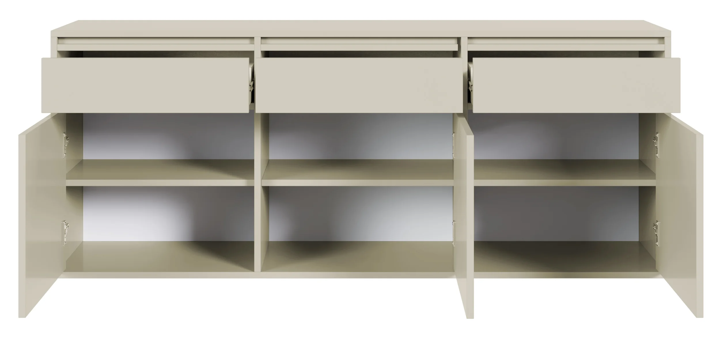 Komoda trzydrzwiowa Evo z szufladami wisząca 154 cm kaszmir - Image 3