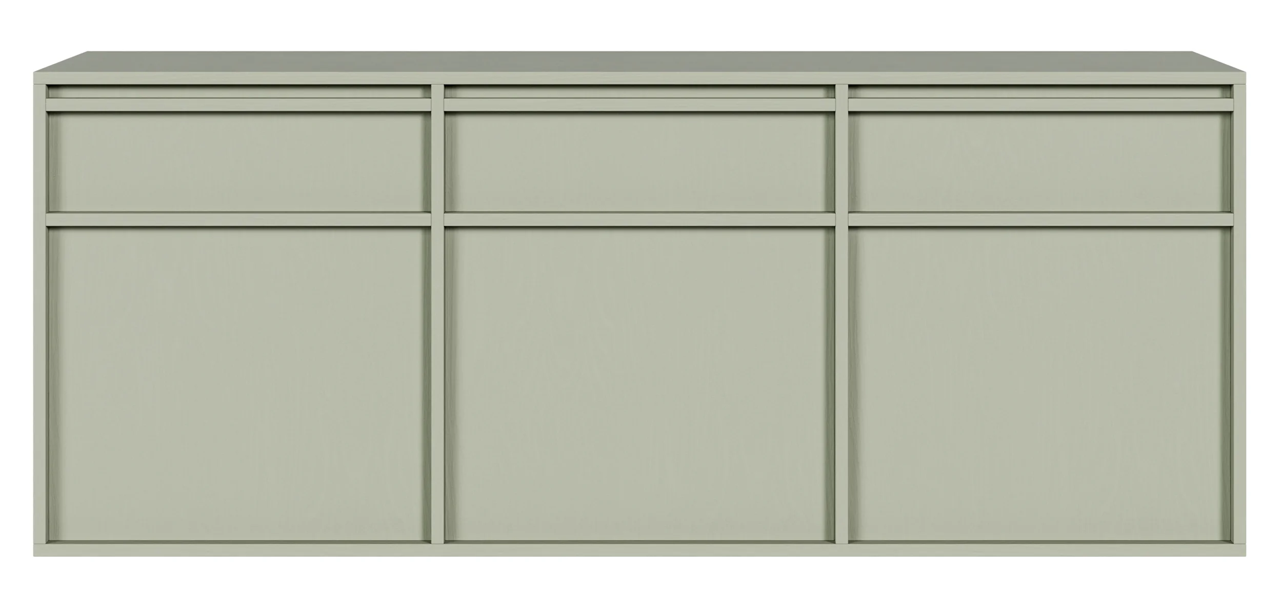 Komoda trzydrzwiowa Evo z szufladami wisząca 154 cm Szałwiowy - Image 6