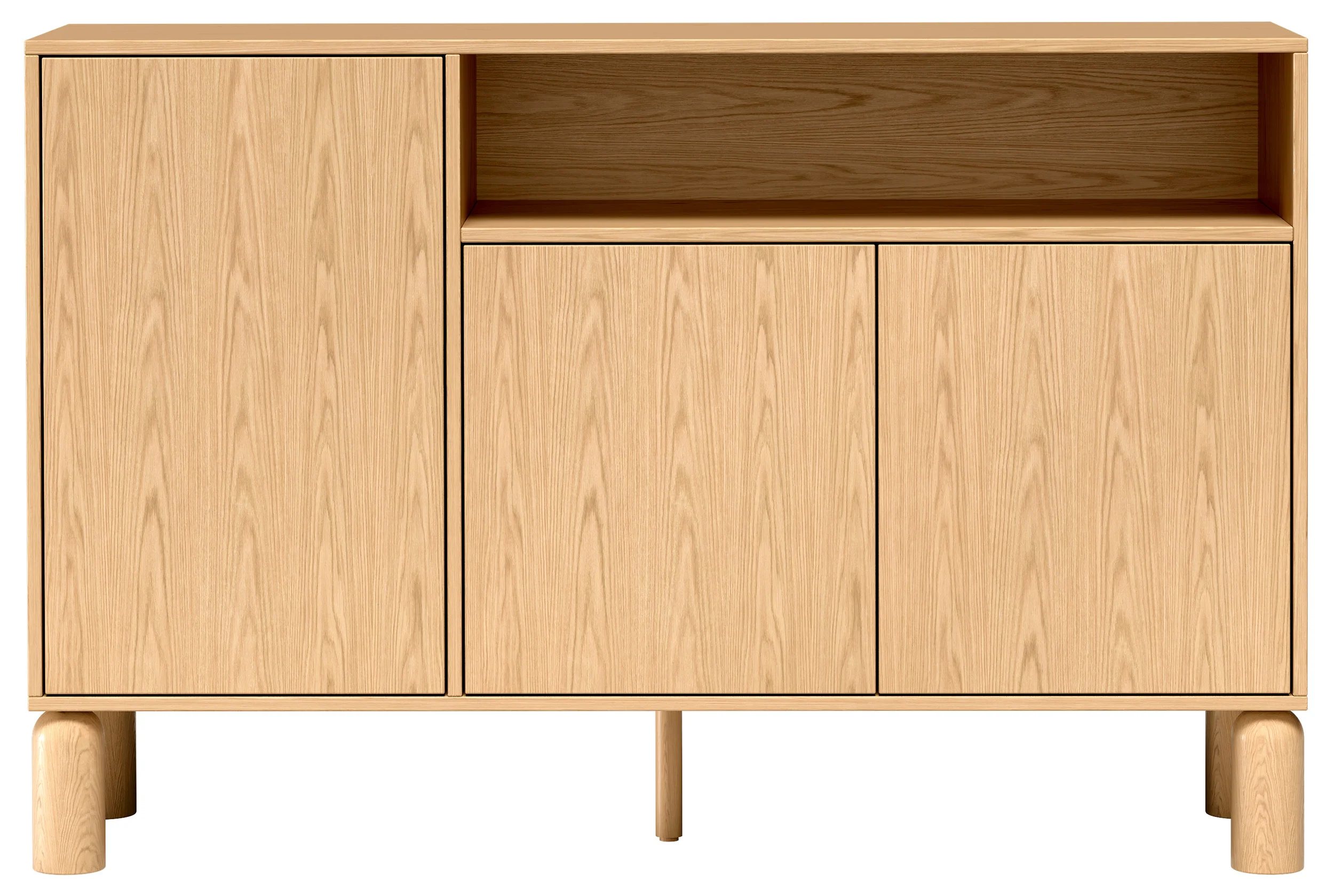Komoda trzydrzwiowa Sanden z wnęką 140 cm dąb bookmatch - Image 10