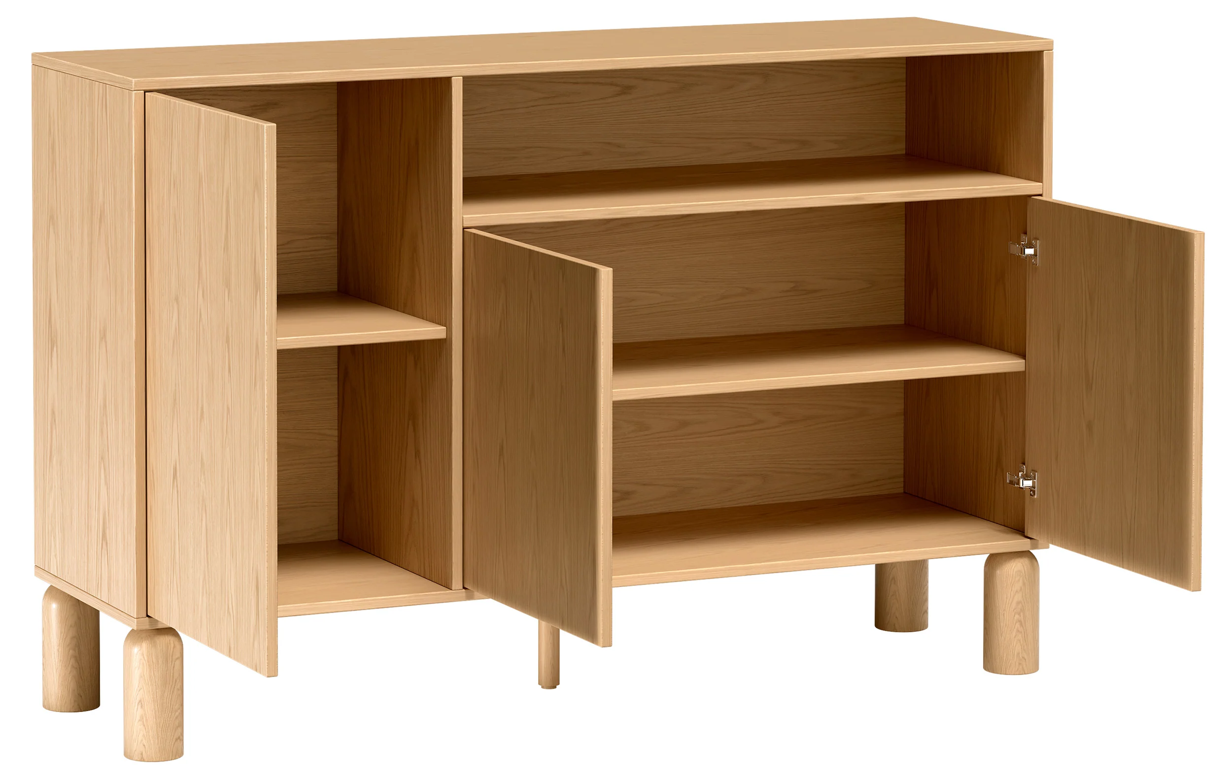 Komoda trzydrzwiowa Sanden z wnęką 140 cm dąb bookmatch - Image 11