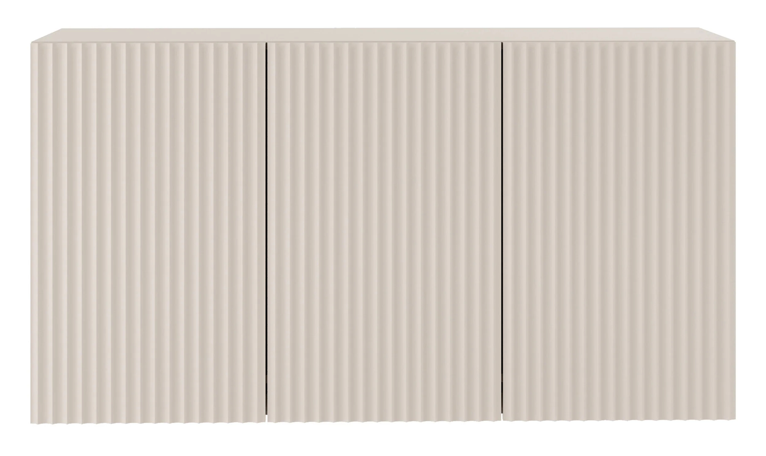 Komoda trzydrzwiowa Sunds z ryflowanymi frontami 150 cm kaszmir - Image 4