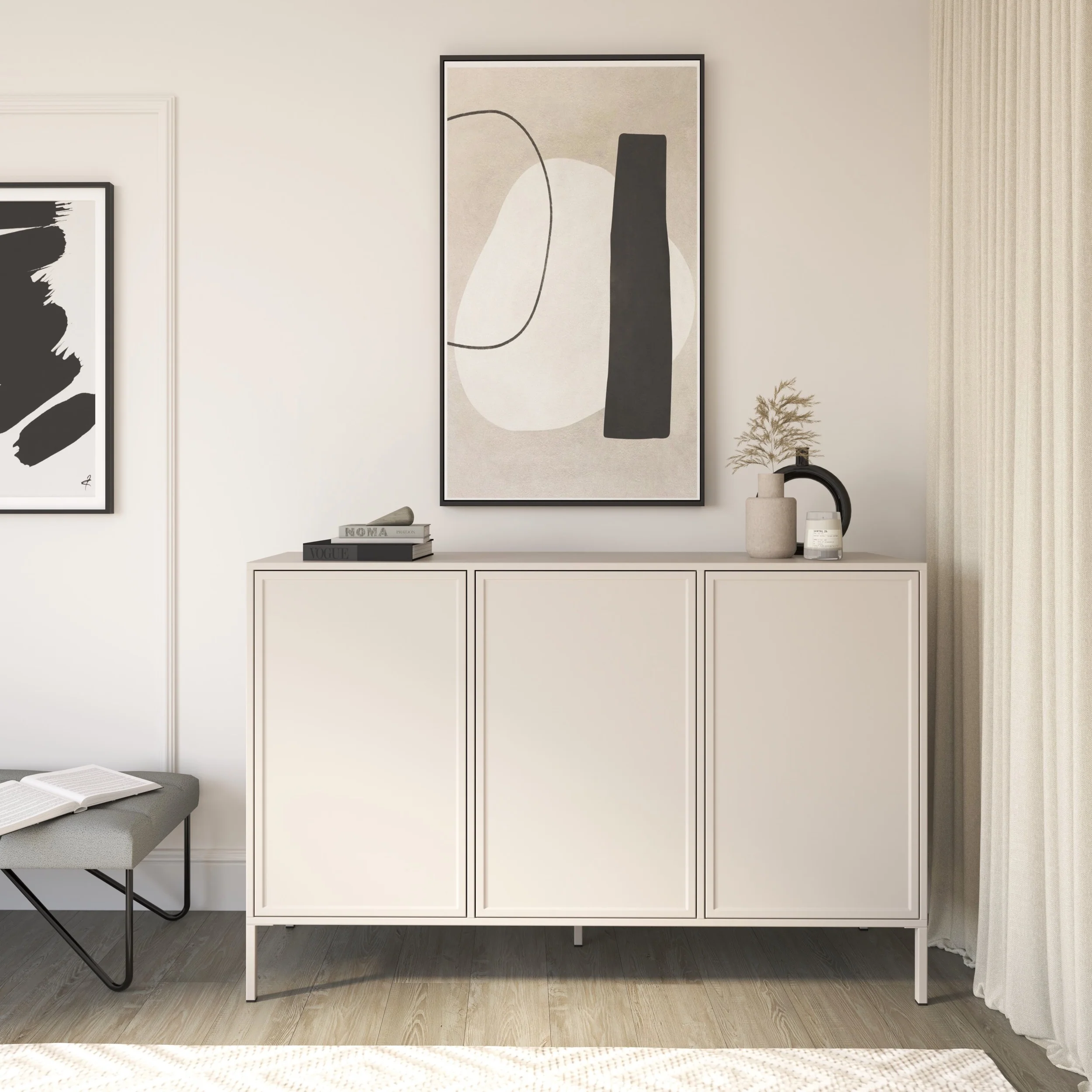 Komoda trzydrzwiowa Velveto 150 cm kaszmir - Image 2