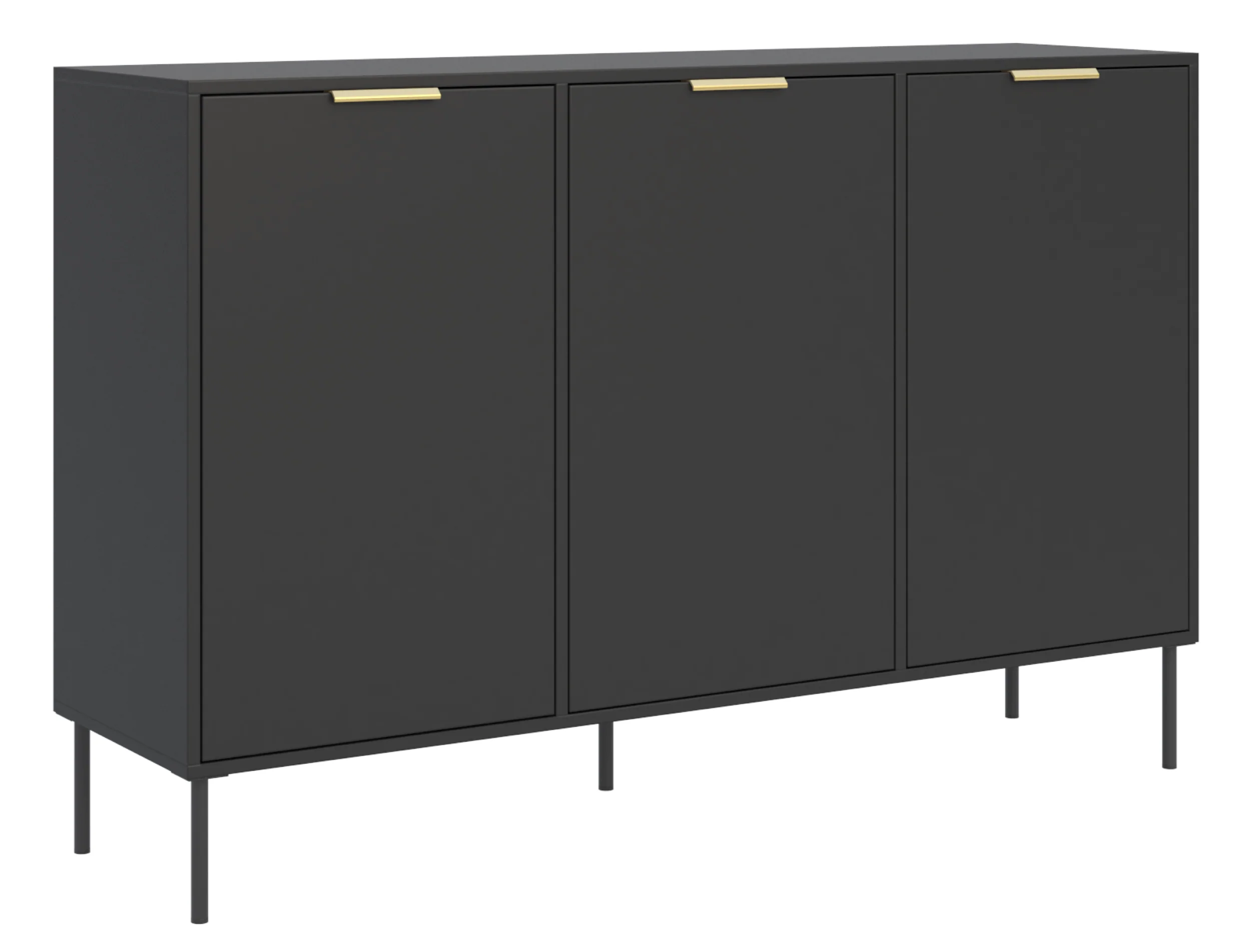 Komoda trzydrzwiowa Vena 150 cm czarny