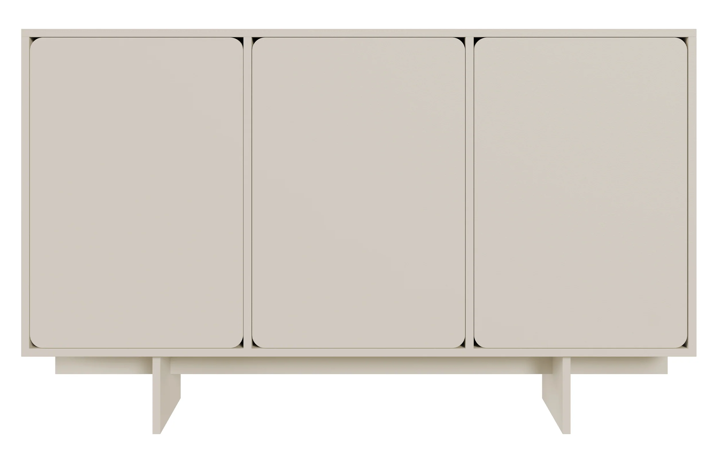 Komoda trzydrzwiowa Wuwu 150 cm szarobeżowa