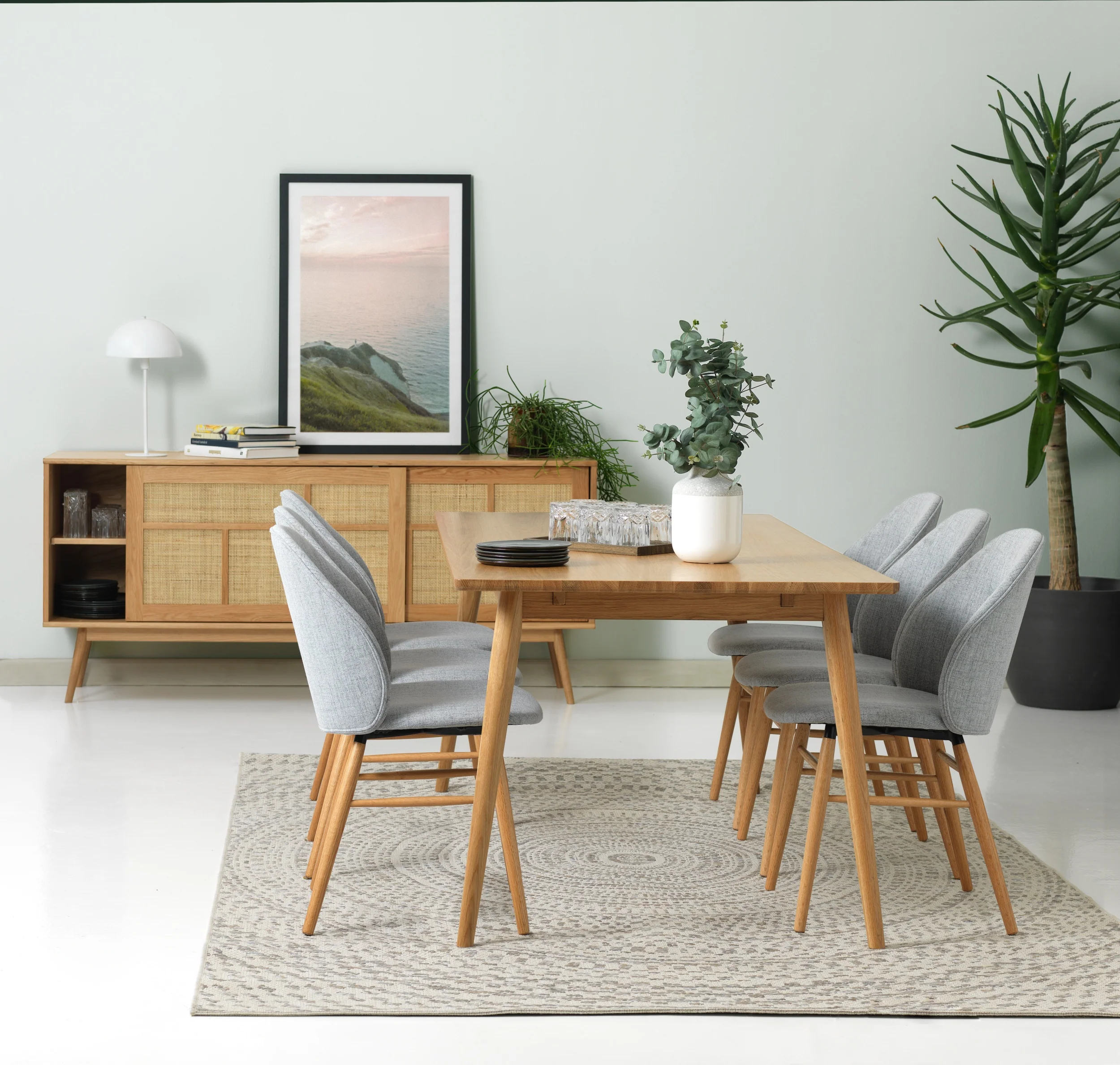 Komoda Visimmy 180 cm dąb/plecionka - Image 5