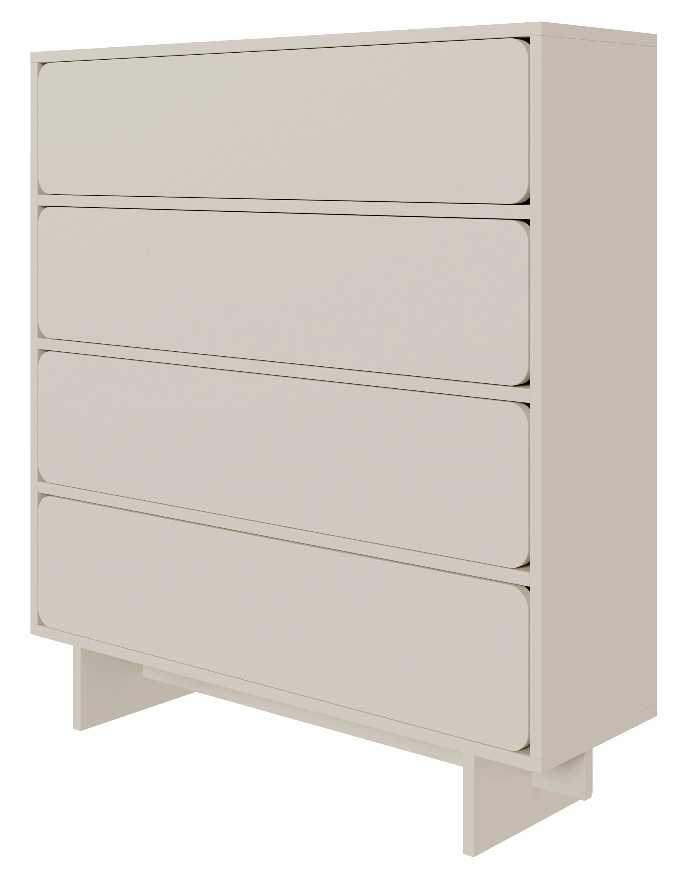 Komoda Wuwu z czterema szufladami 101 cm szarobeżowa - Image 4