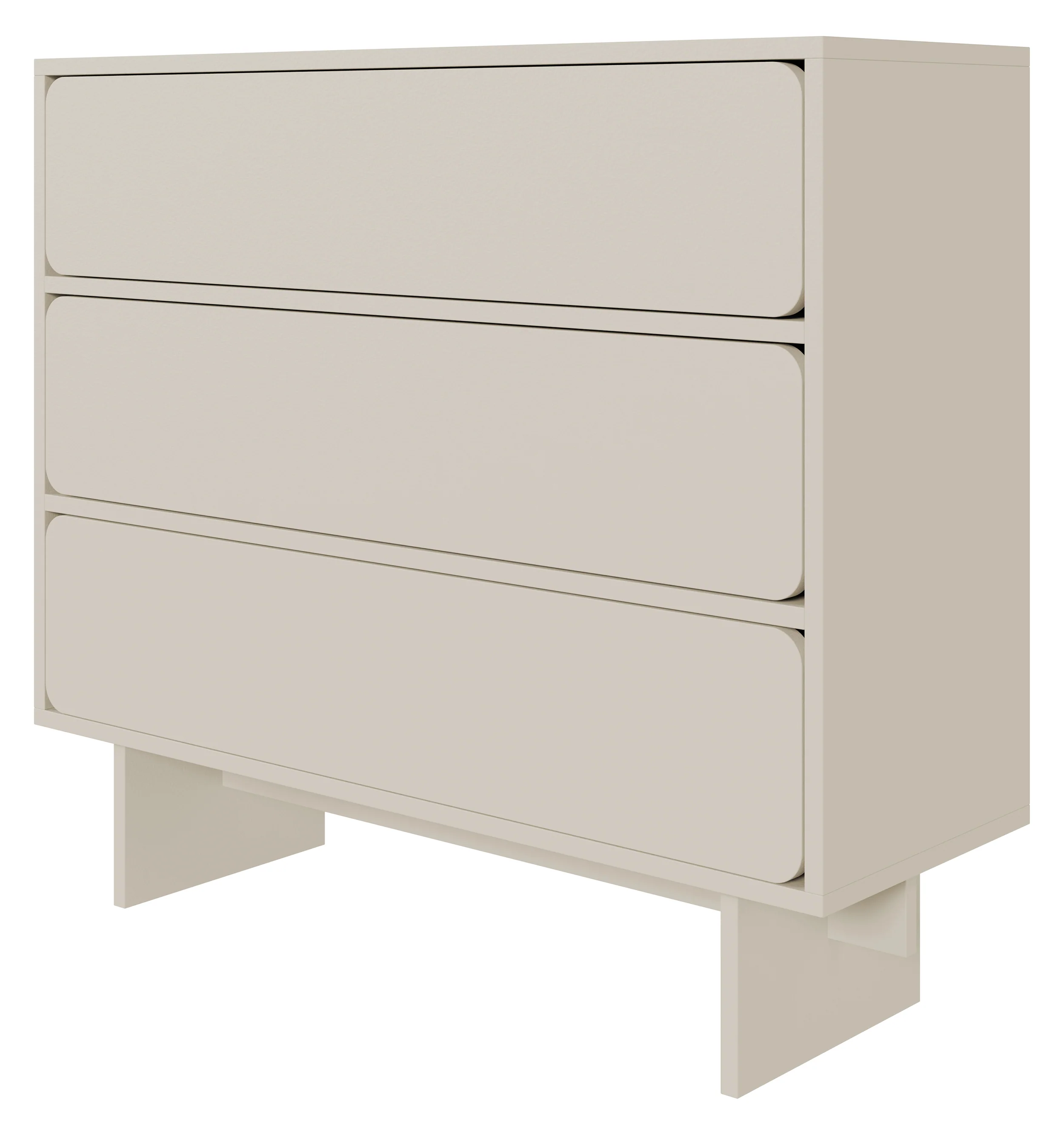 Komoda Wuwu z trzema szufladami 101 cm szarobeżowa - Image 4