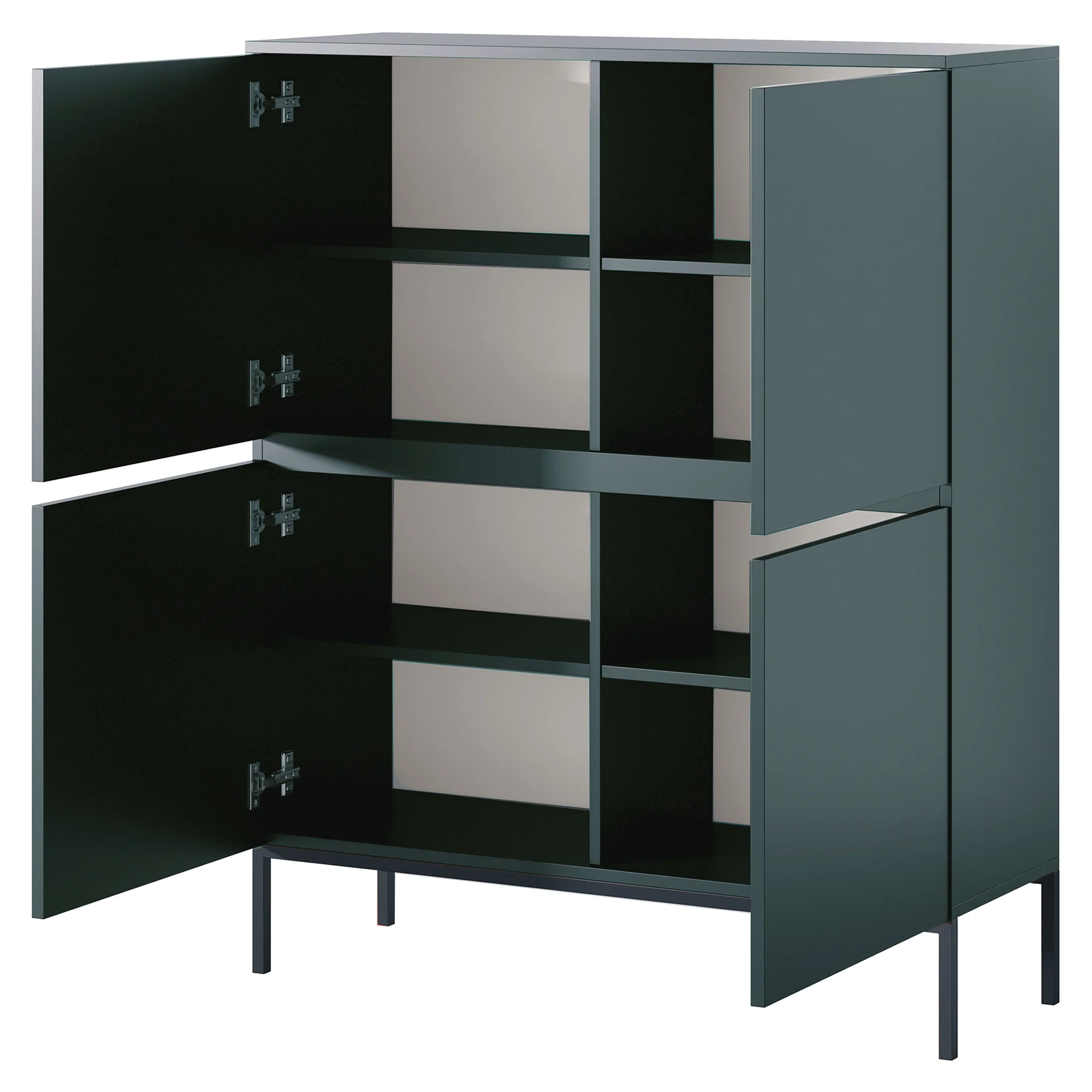 Komoda wysoka Bemmi 100 cm Ciemnozielony - Image 6