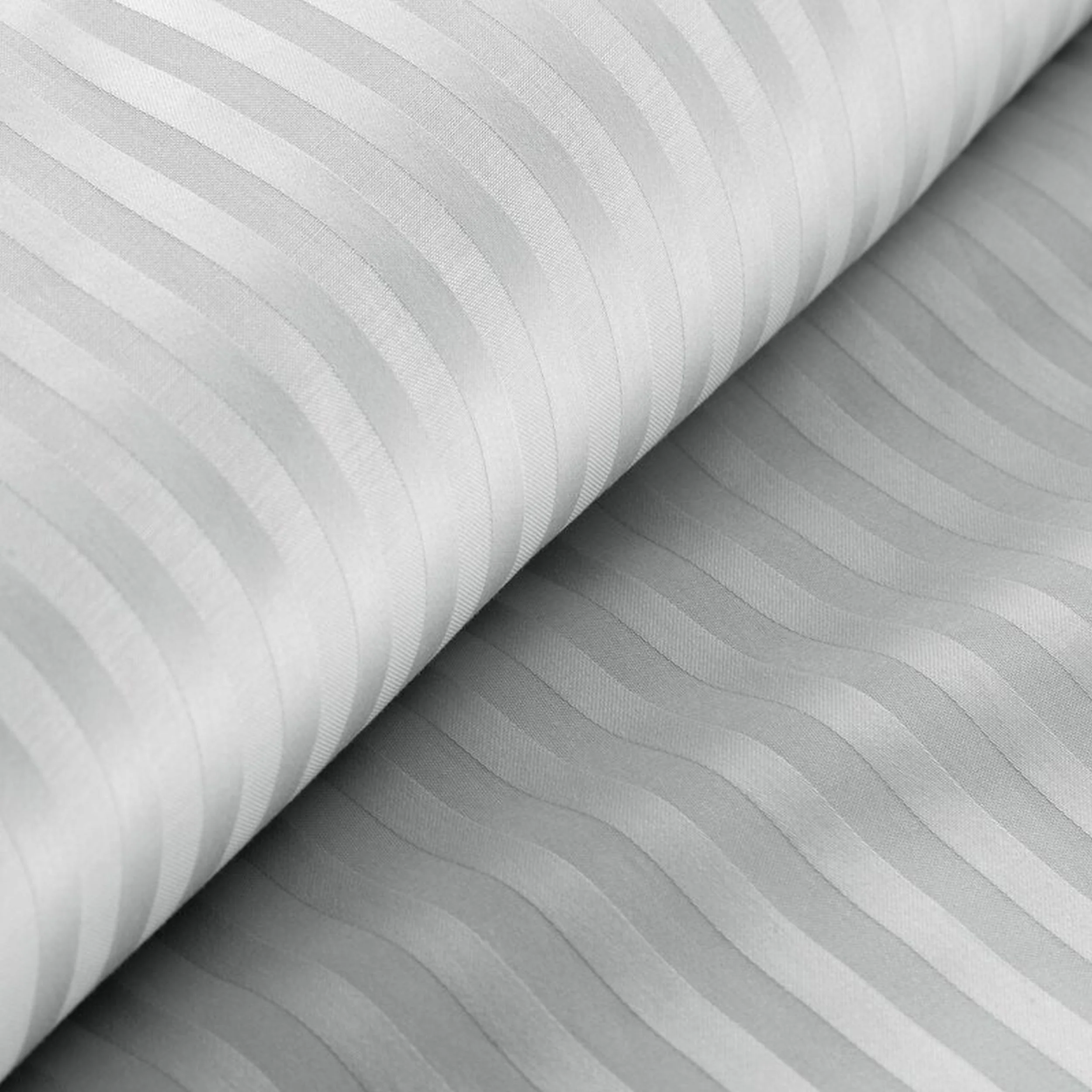 Komplet pościeli Vera 200x140 cm satyna bawełniana jasnoszara - Image 4