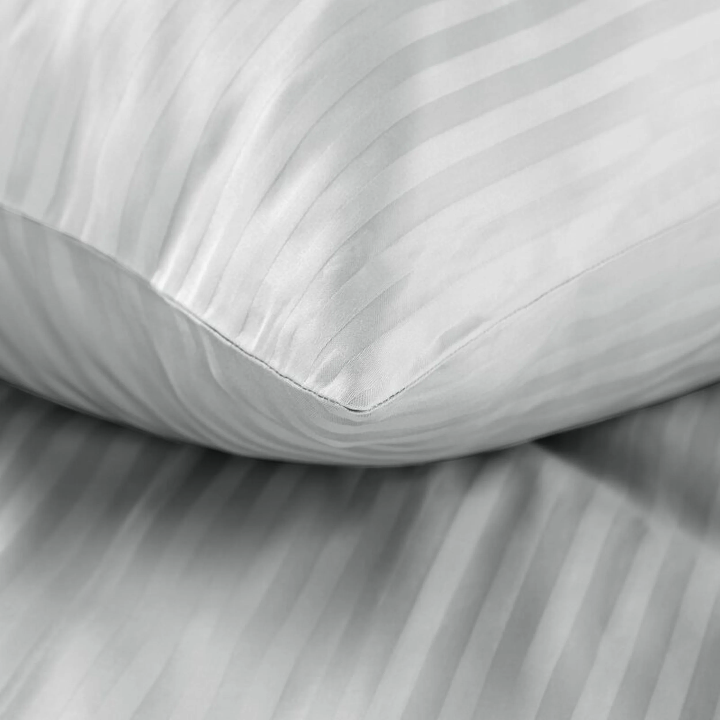 Komplet pościeli Vera 200x140 cm satyna bawełniana jasnoszara - Image 5