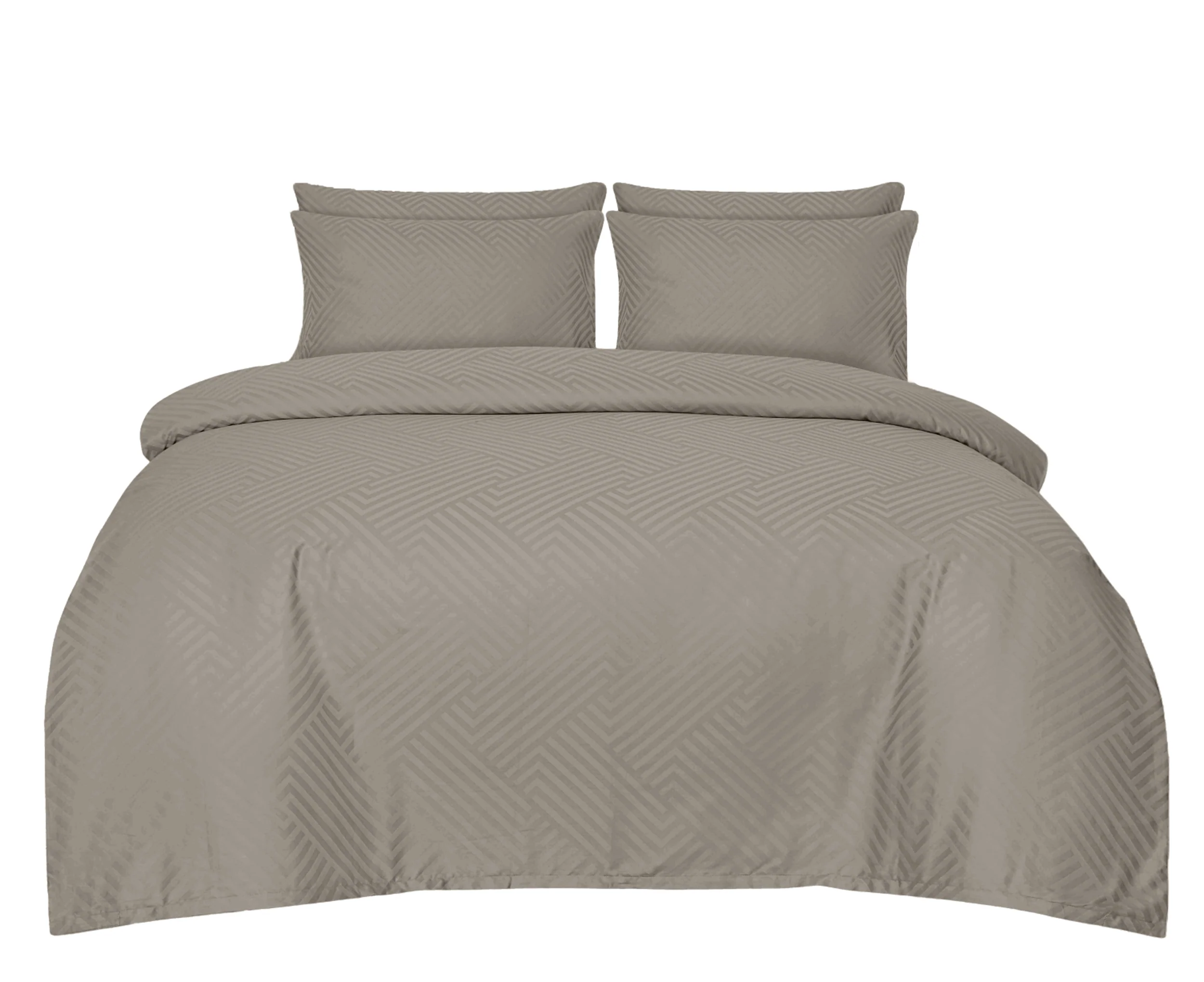 Komplet pościeli z adamaszku Altasoma 160x200 z dwiema poszewkami na poduszkę 70x80 cm taupe - Image 5