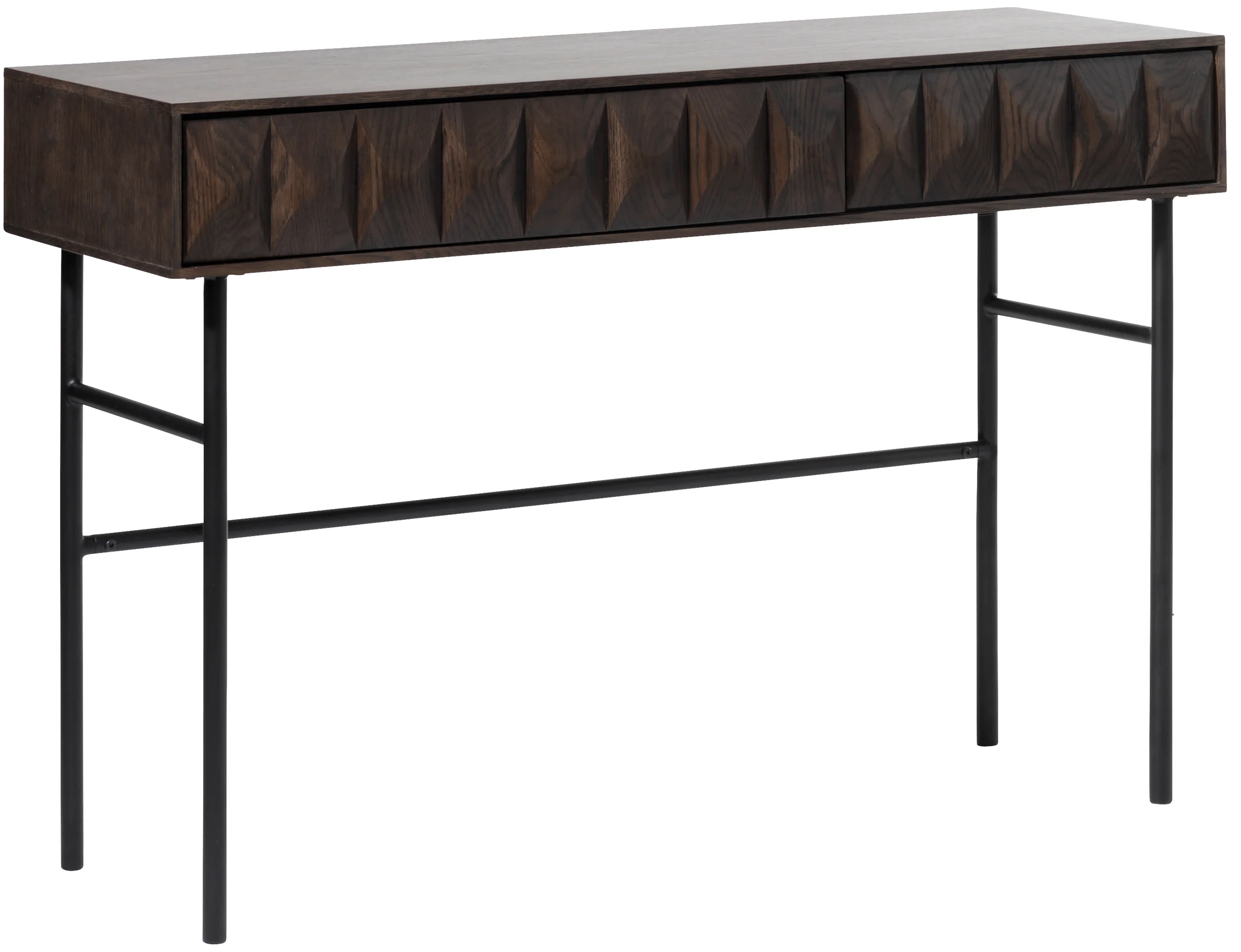 Konsola Chesseo 116,5 cm na metalowych nogach dąb espresso