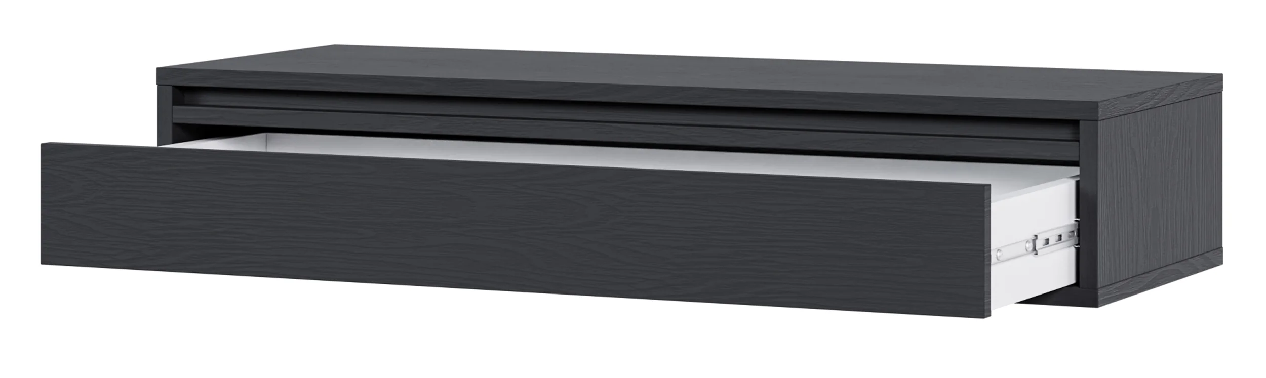 Konsola Evo z szufladą wisząca 90 cm Czarna - Image 3