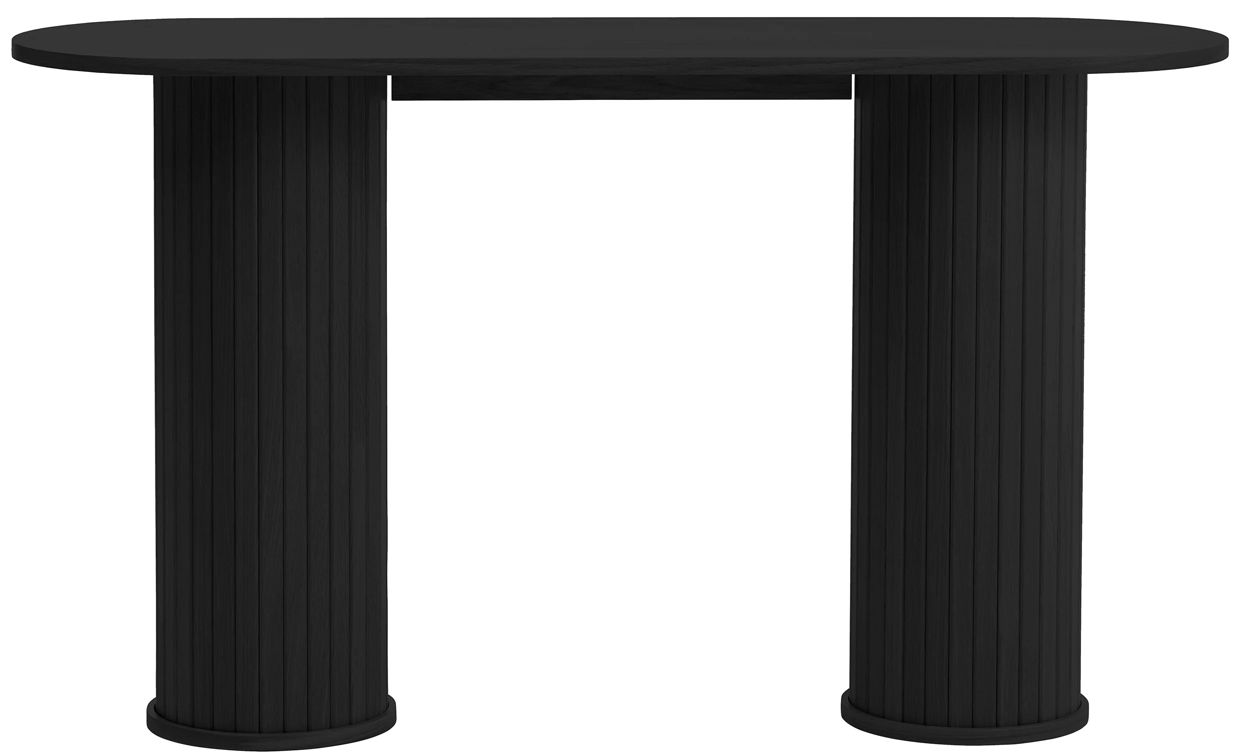Konsola Gativel 130 cm lamele dąb czarny - Image 3