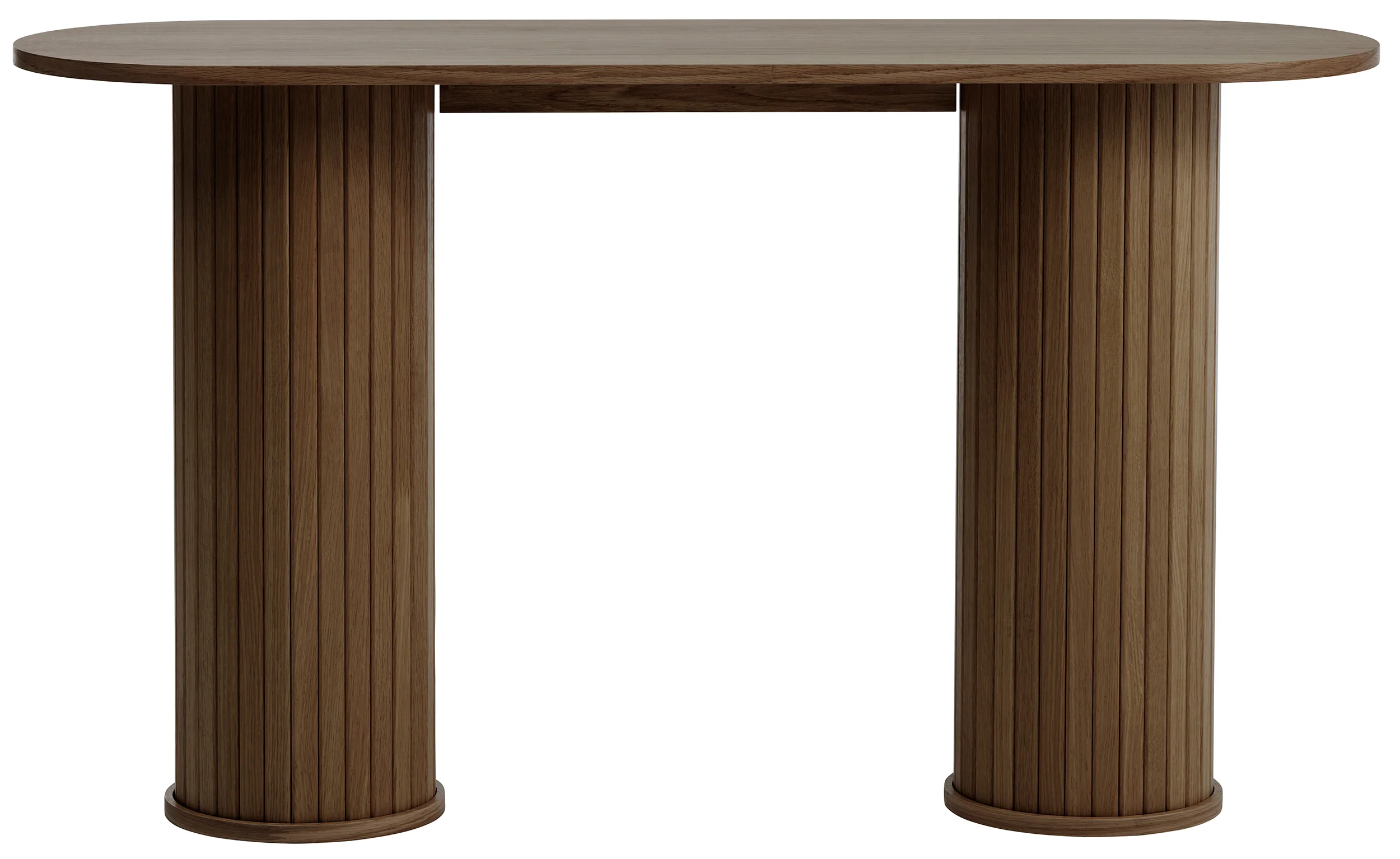 Konsola Gativel 130 cm lamele dąb palony - Image 3