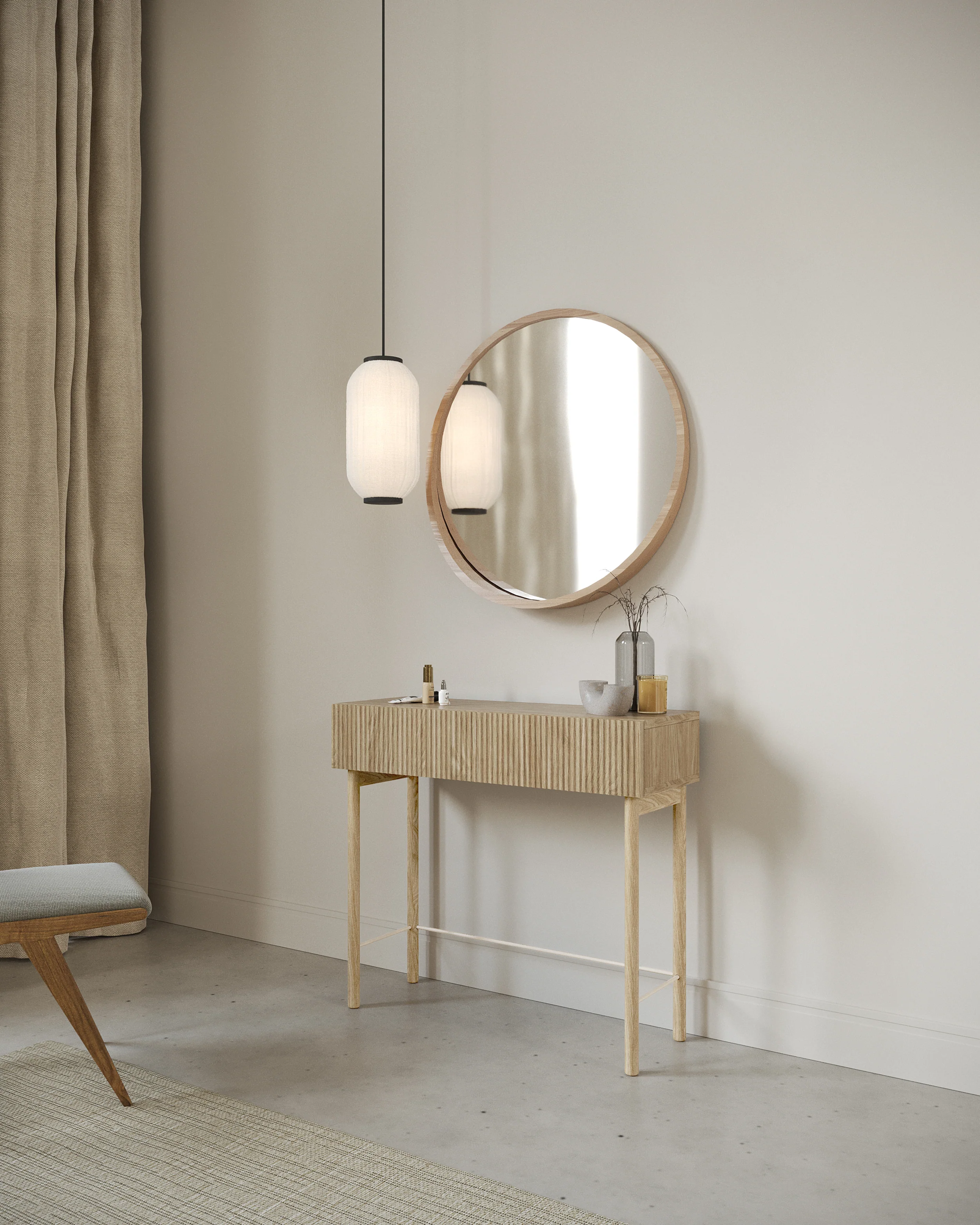 Konsola Nolie z szufladą i nóżkami 90 cm Dąb Olejowany - Image 2