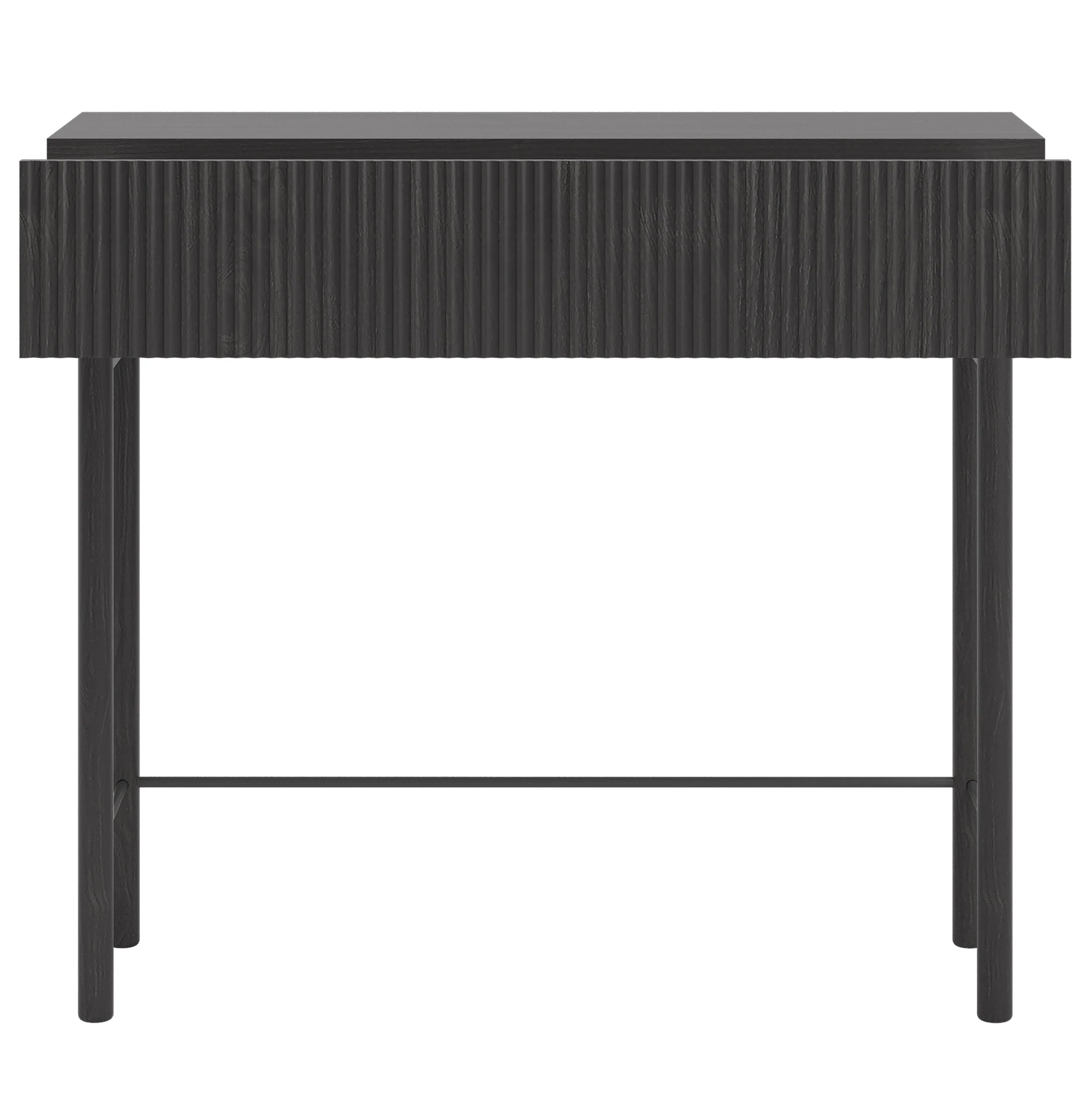 Konsola Nolie z szufladą i nóżkami 90 cm Jesion Portland Czarny - Image 7
