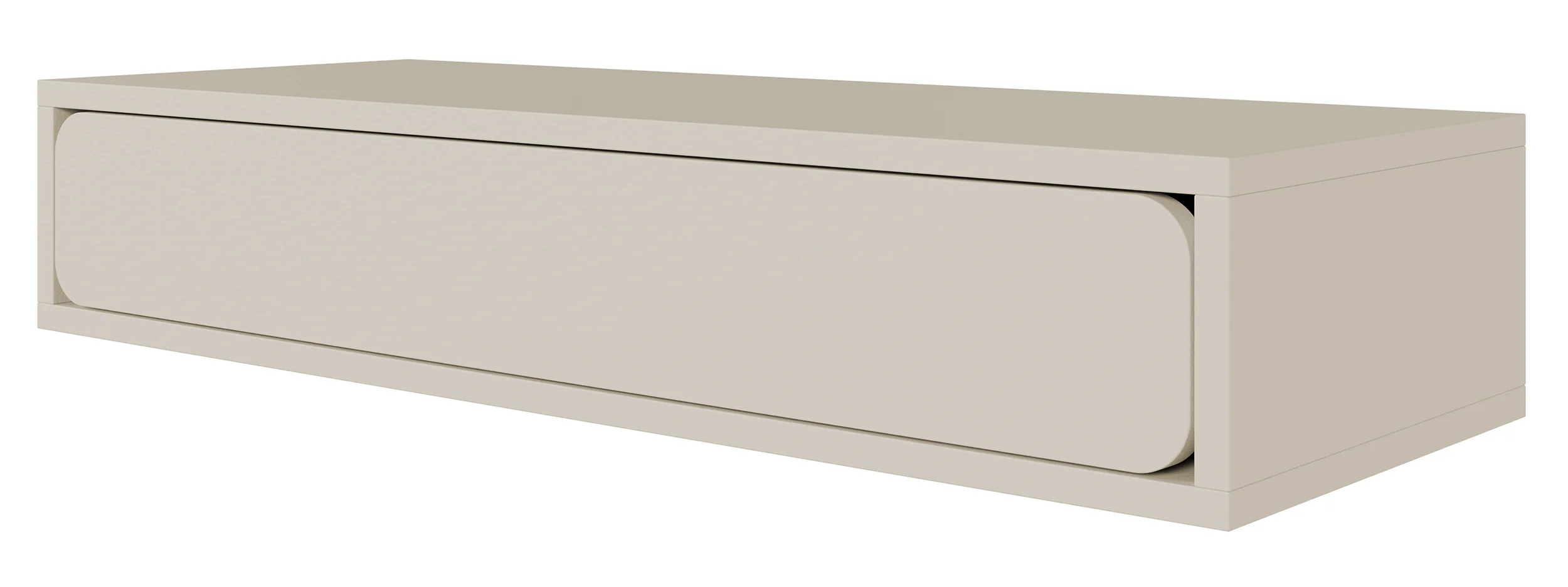 Konsola wisząca Wuwu z jedną szufladą 90 cm szarobeżowa - Image 7