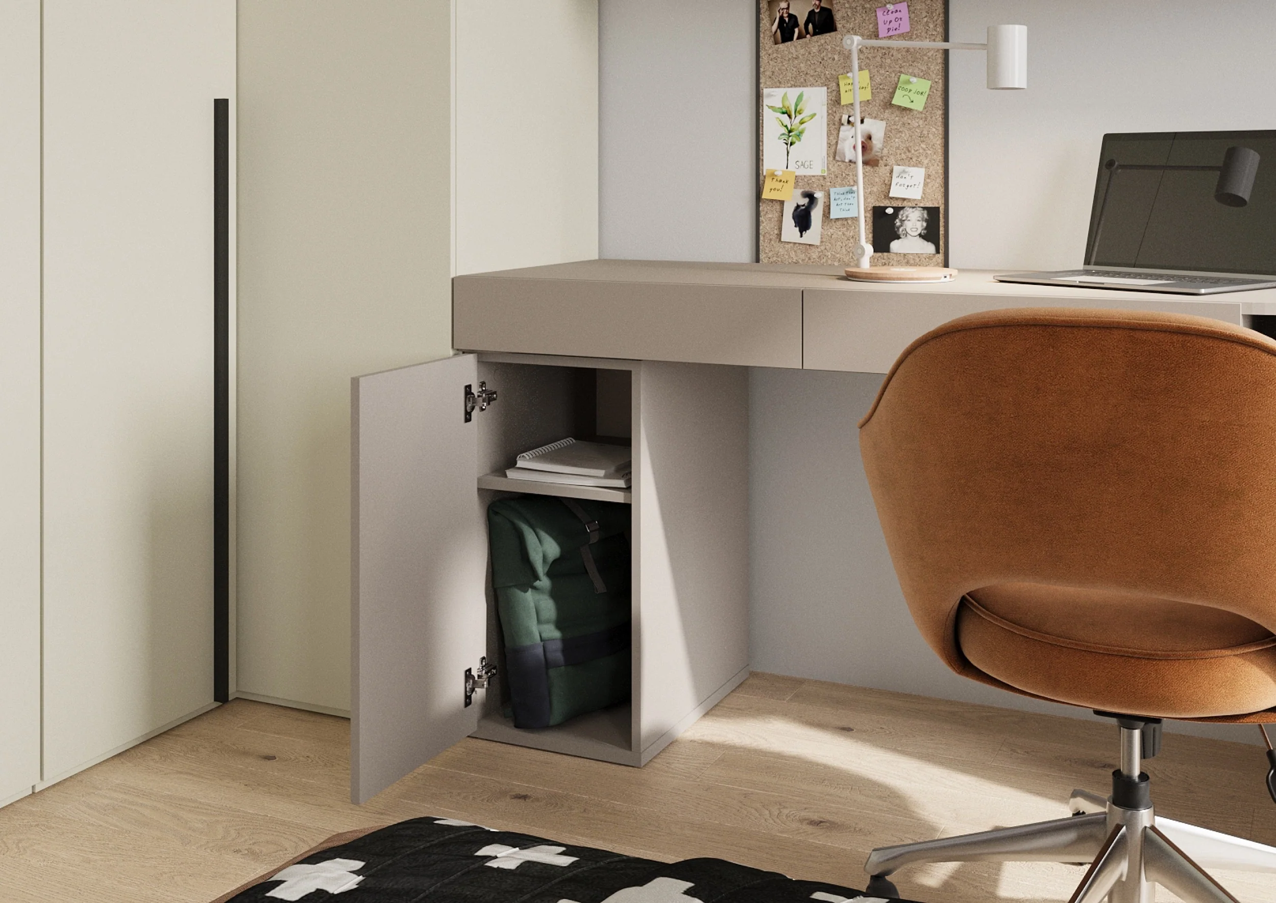 Kontenerek młodzieżowy Woow z półką 33 cm clay grey - Image 3
