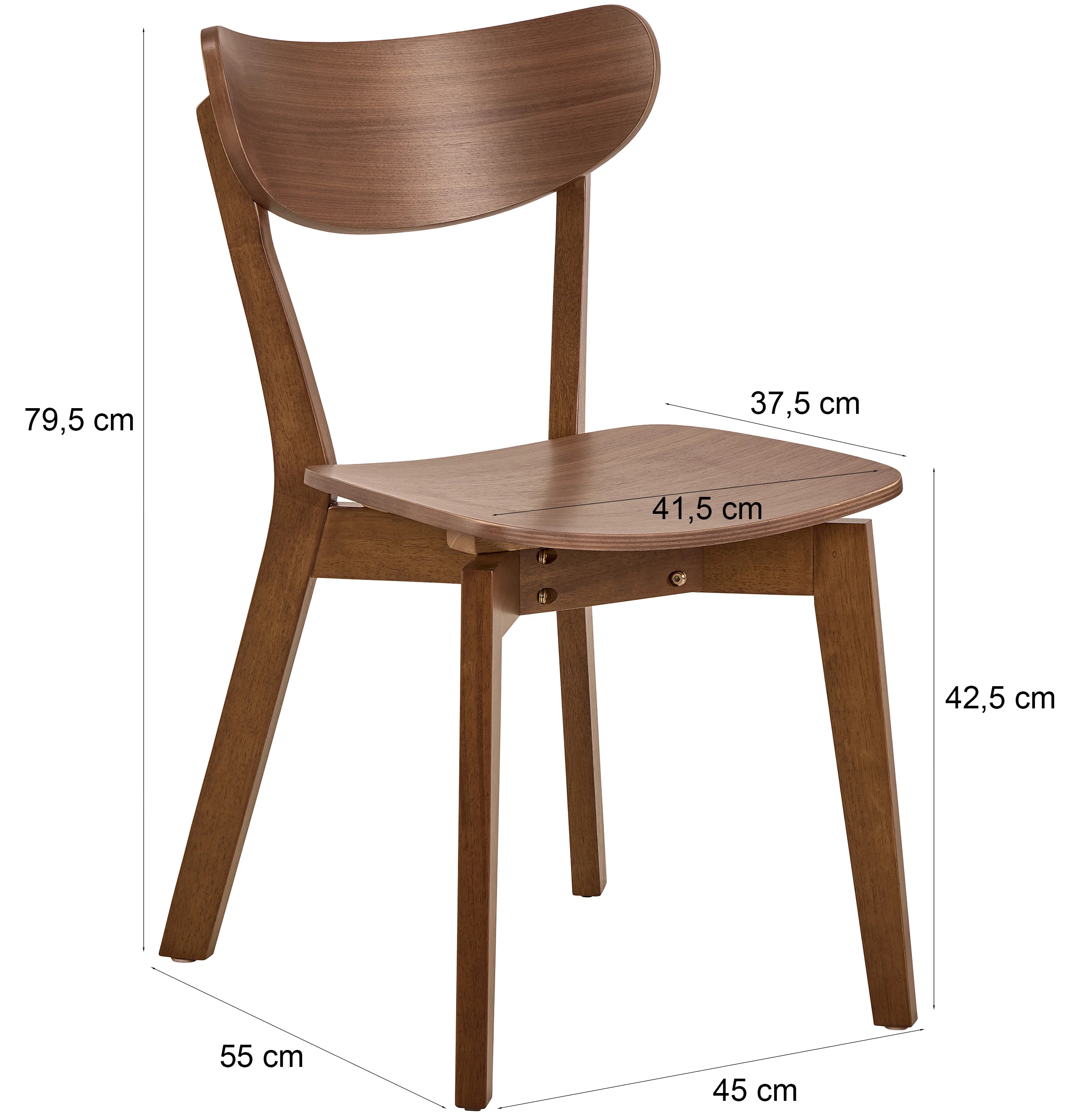 Krzesło drewniane Gemirro orzech - Image 11