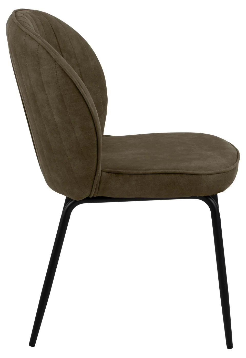 Krzesło tapicerowane Chinmoy olive green z oparciem na metalowych nóżkach velvet - Image 4
