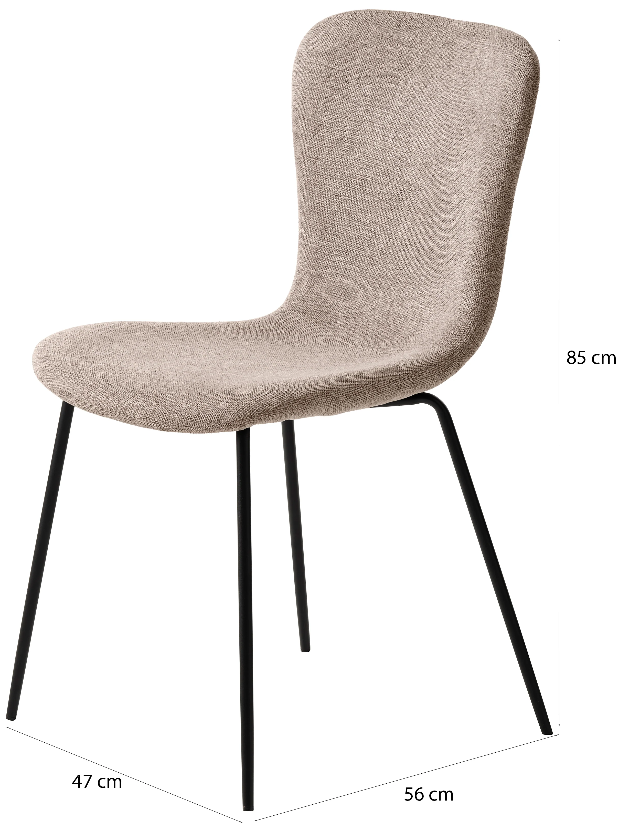 Krzesło tapicerowane Scofes beżowe - Image 6