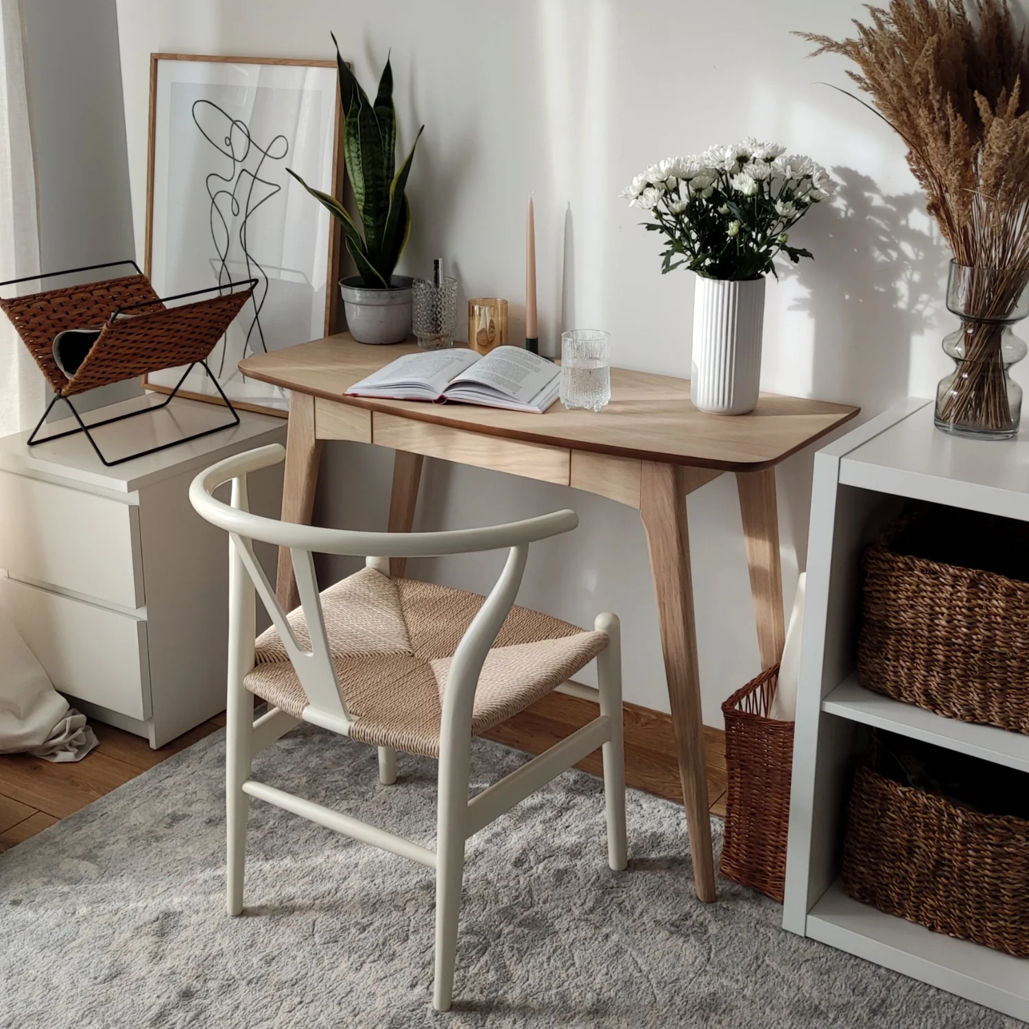 Krzesło Wicker białe - Image 2