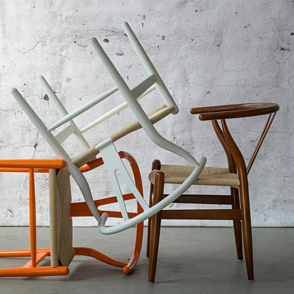 Krzesło Wicker białe - Image 5