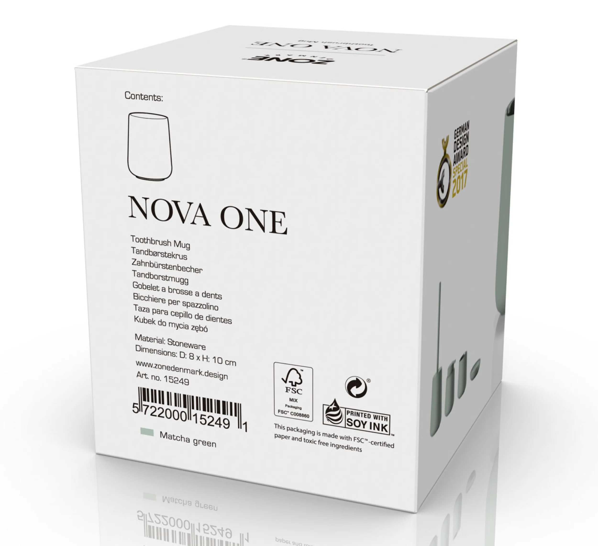 Kubek na szczoteczki do zębów Nova One zielony - Image 9