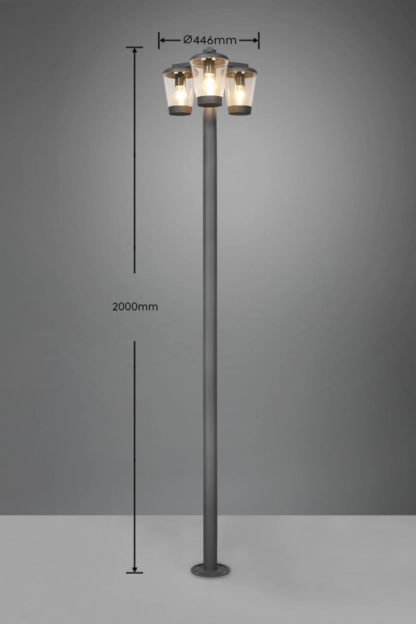 Lampa ogrodowa Cavado 220 cm antracytowa - Image 4