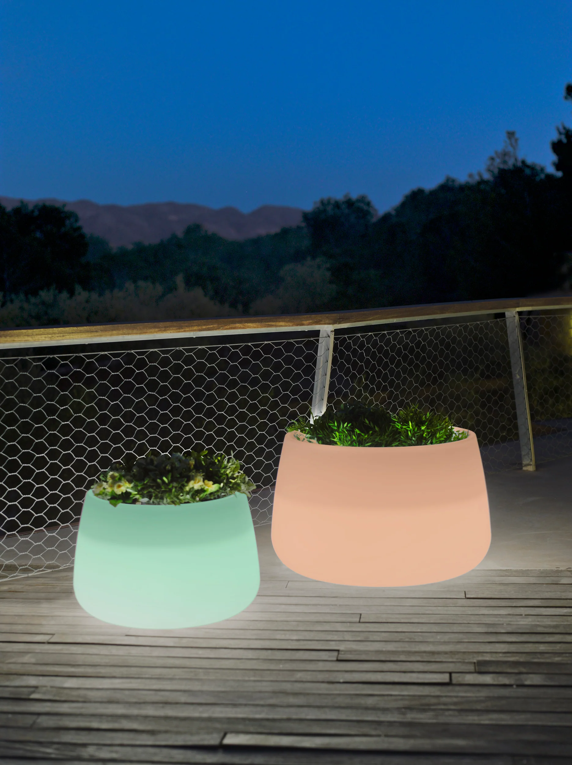 Lampa ogrodowa doniczka Camelia 60 Solar LED biała - Image 2