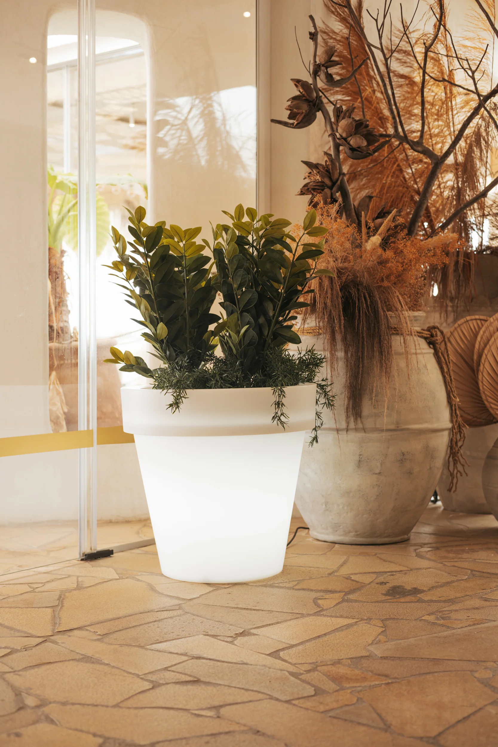 Lampa ogrodowa doniczka Magnolia 45 Cable LED biała - Image 4