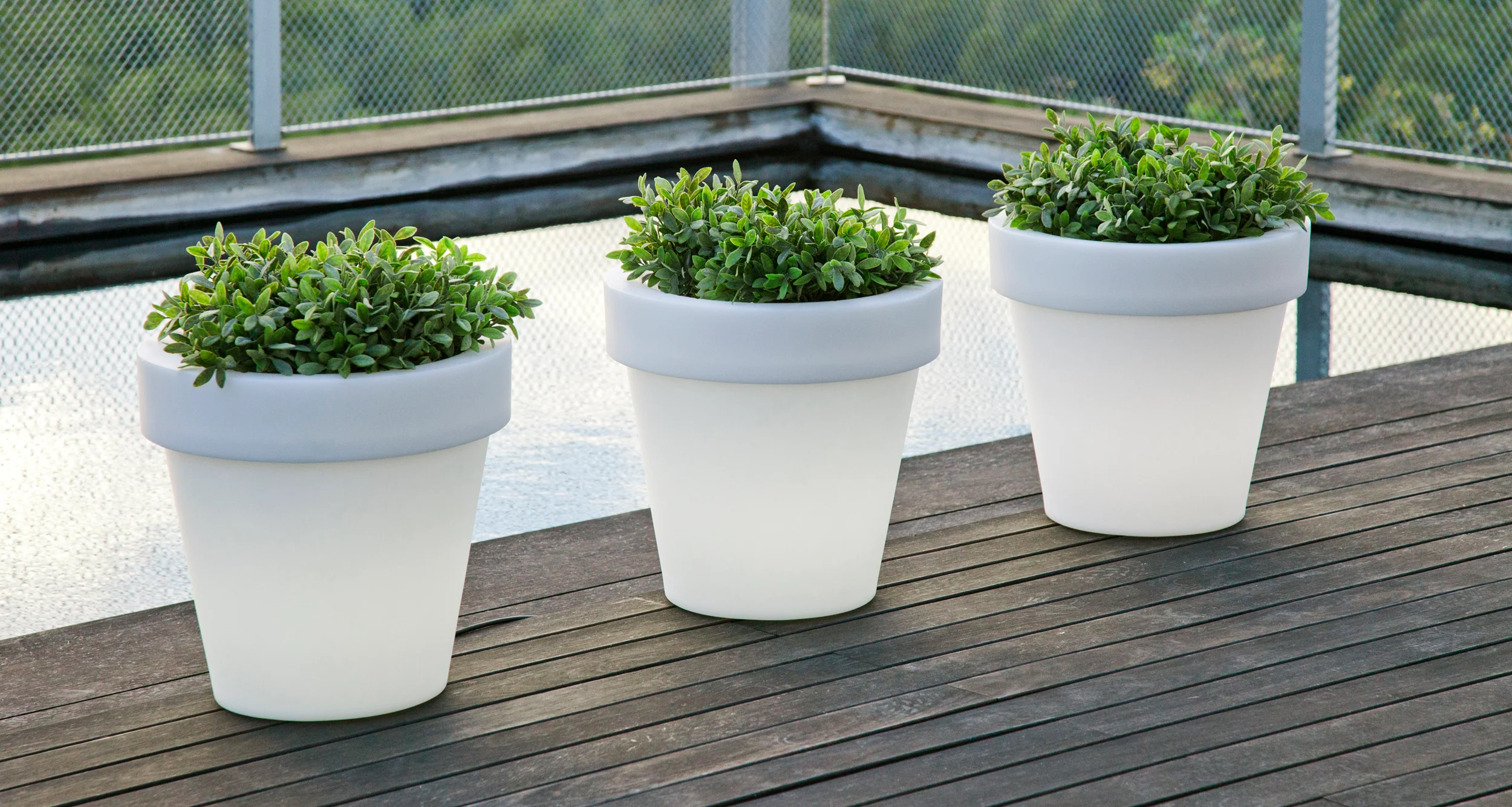 Lampa ogrodowa doniczka Magnolia 45 Cable LED biała - Image 5