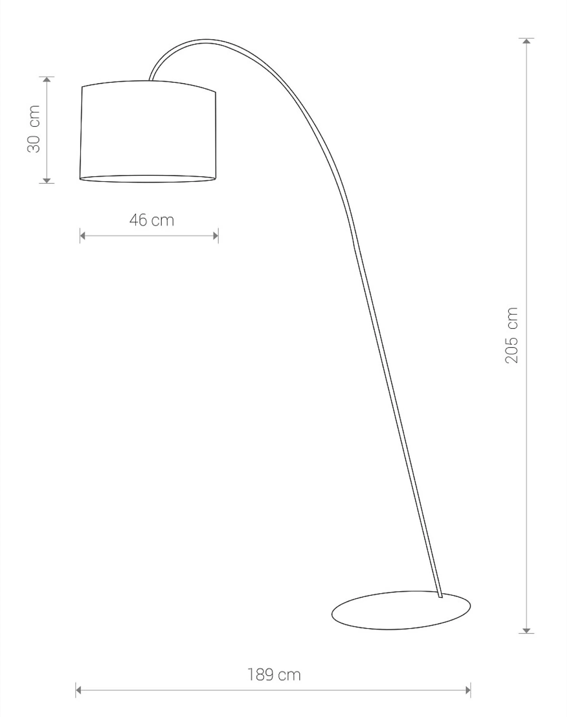Lampa podłogowa Alice Gold I 189x205 cm czarna - Image 2