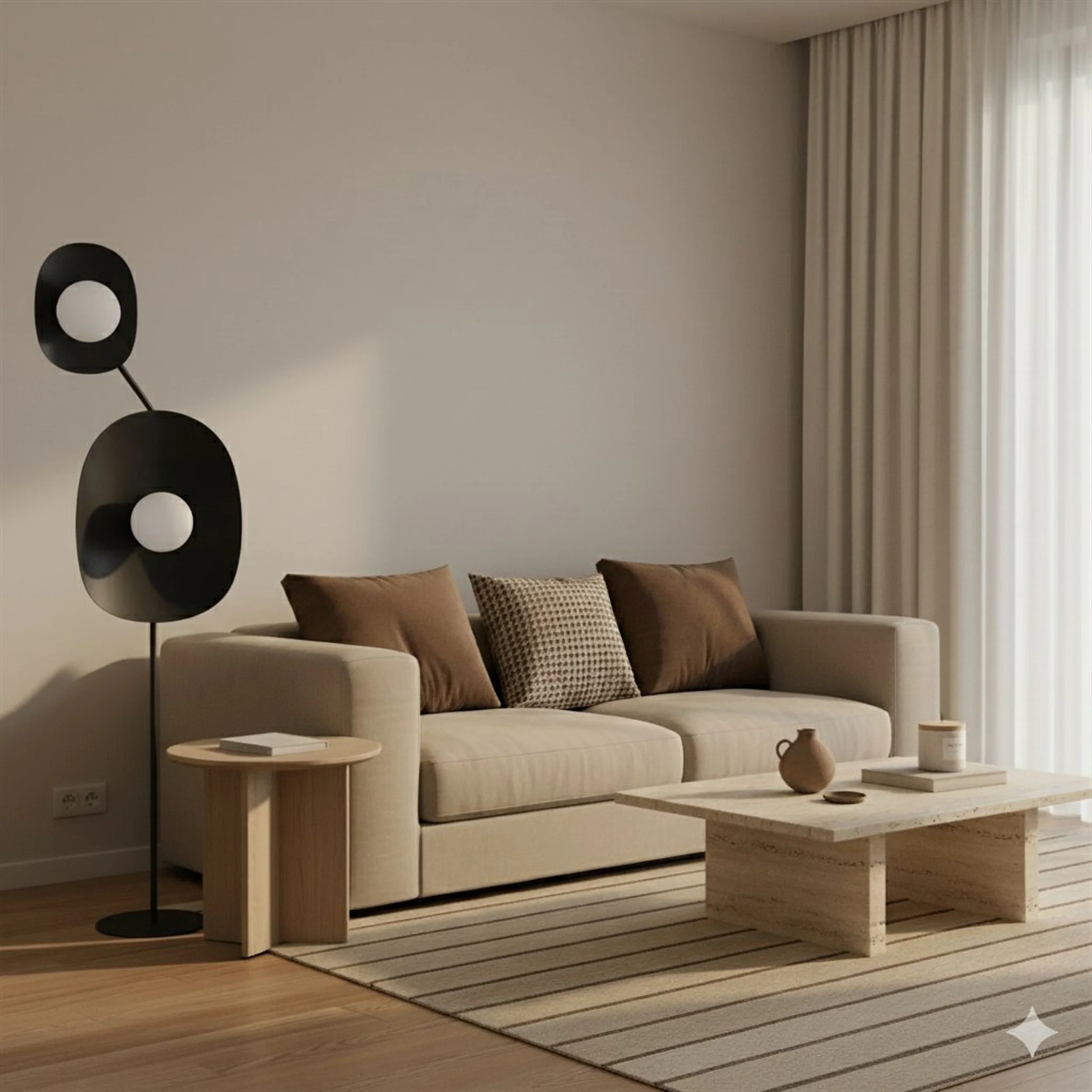 Lampa podłogowa Delulu x2 czarna - Image 5