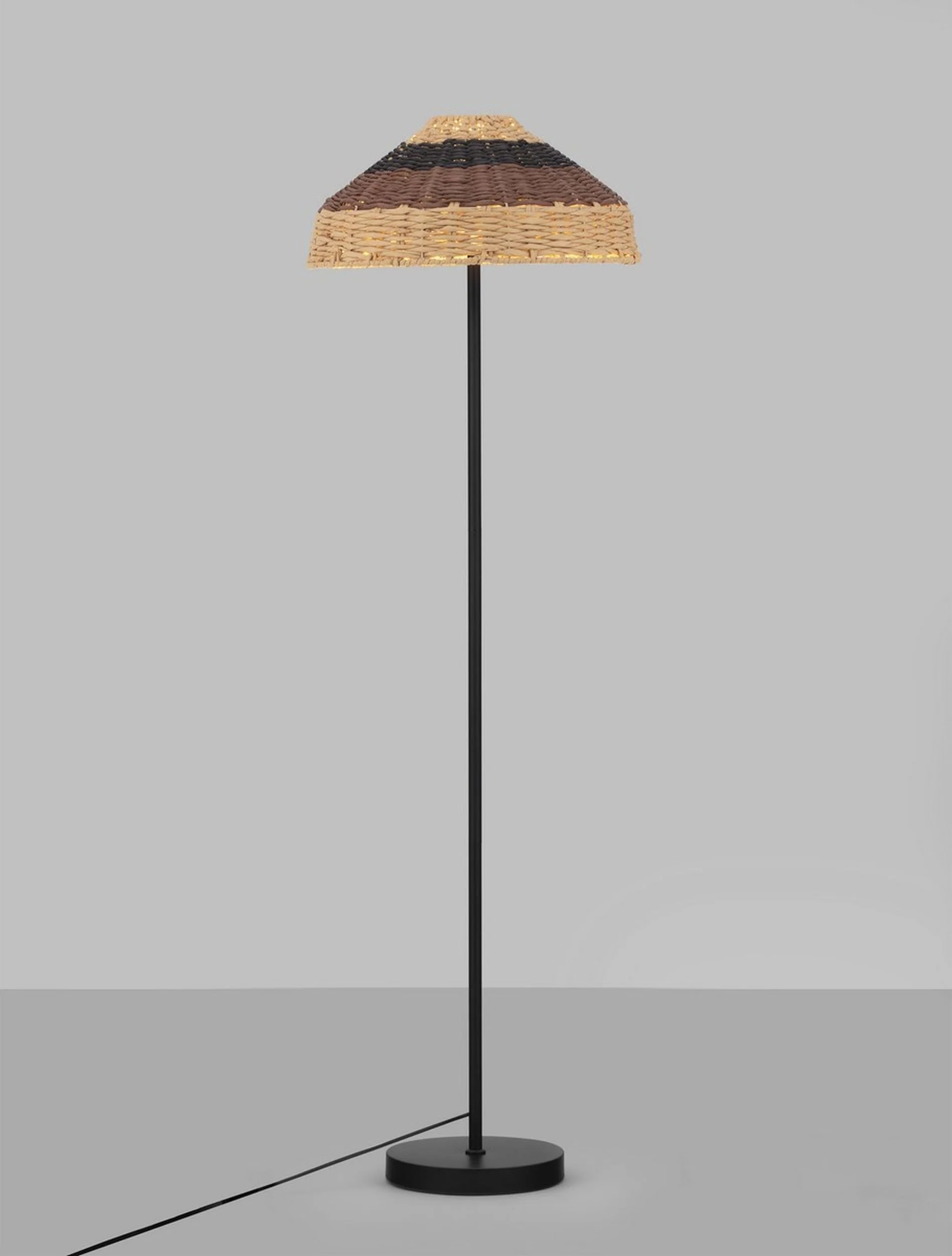 Lampa podłogowa Digilly czarno-brązowa - Image 3