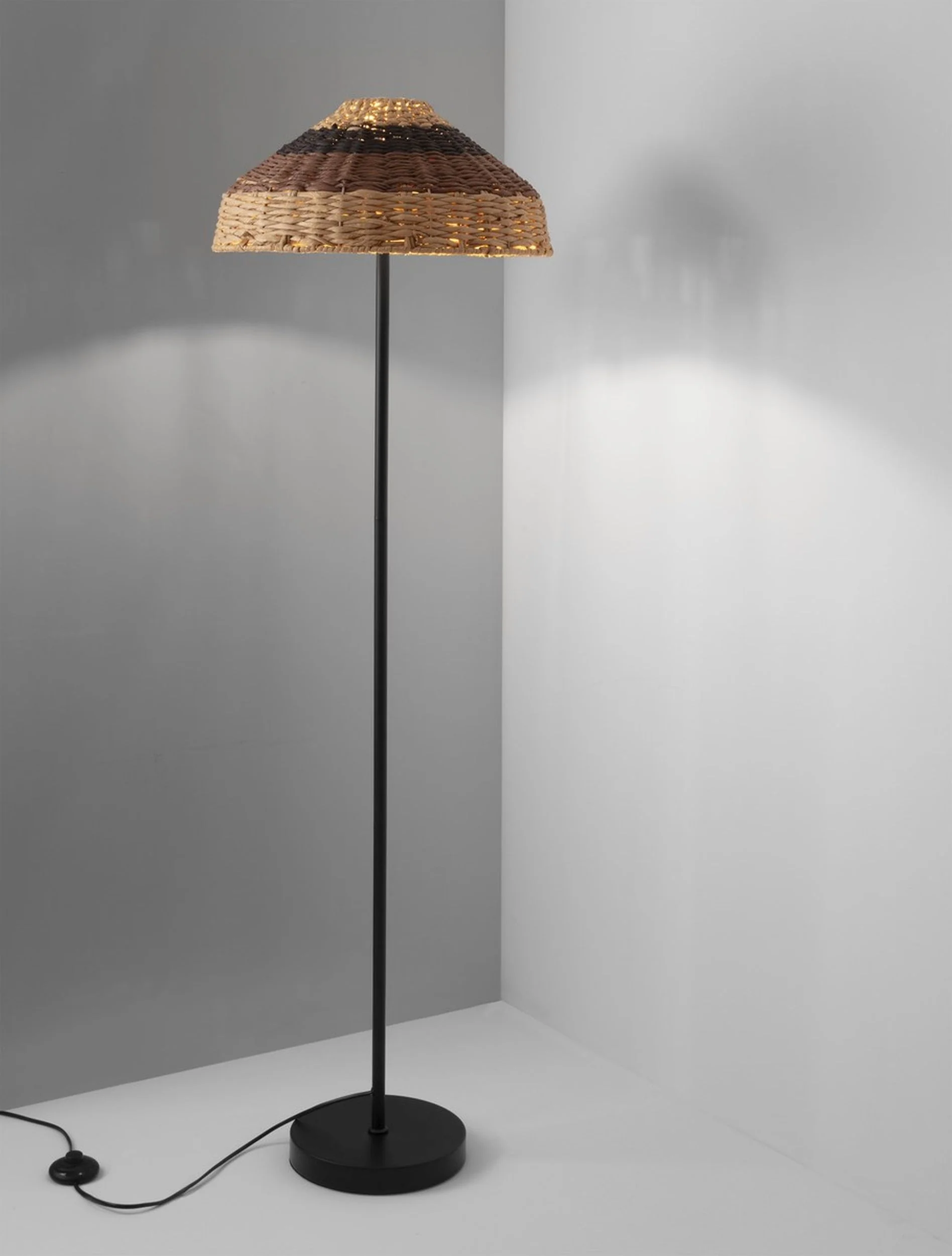 Lampa podłogowa Digilly czarno-brązowa - Image 4