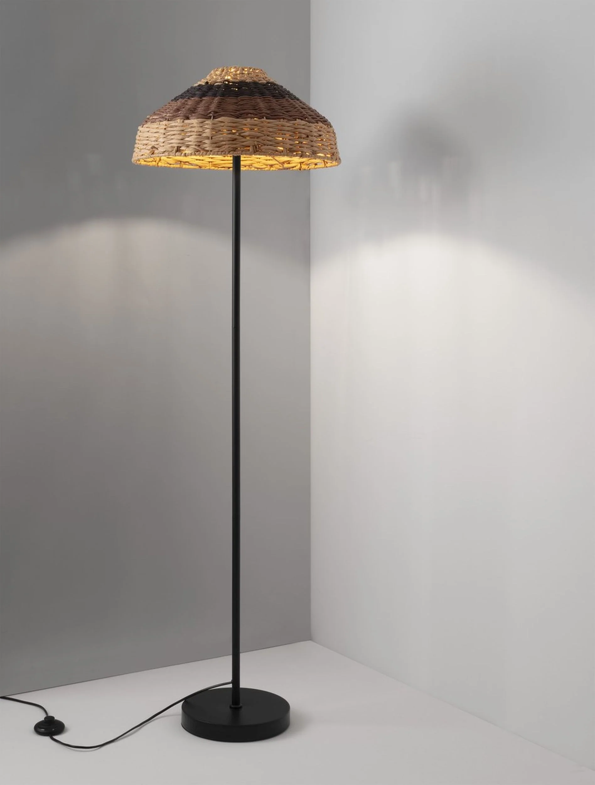 Lampa podłogowa Digilly czarno-brązowa - Image 5