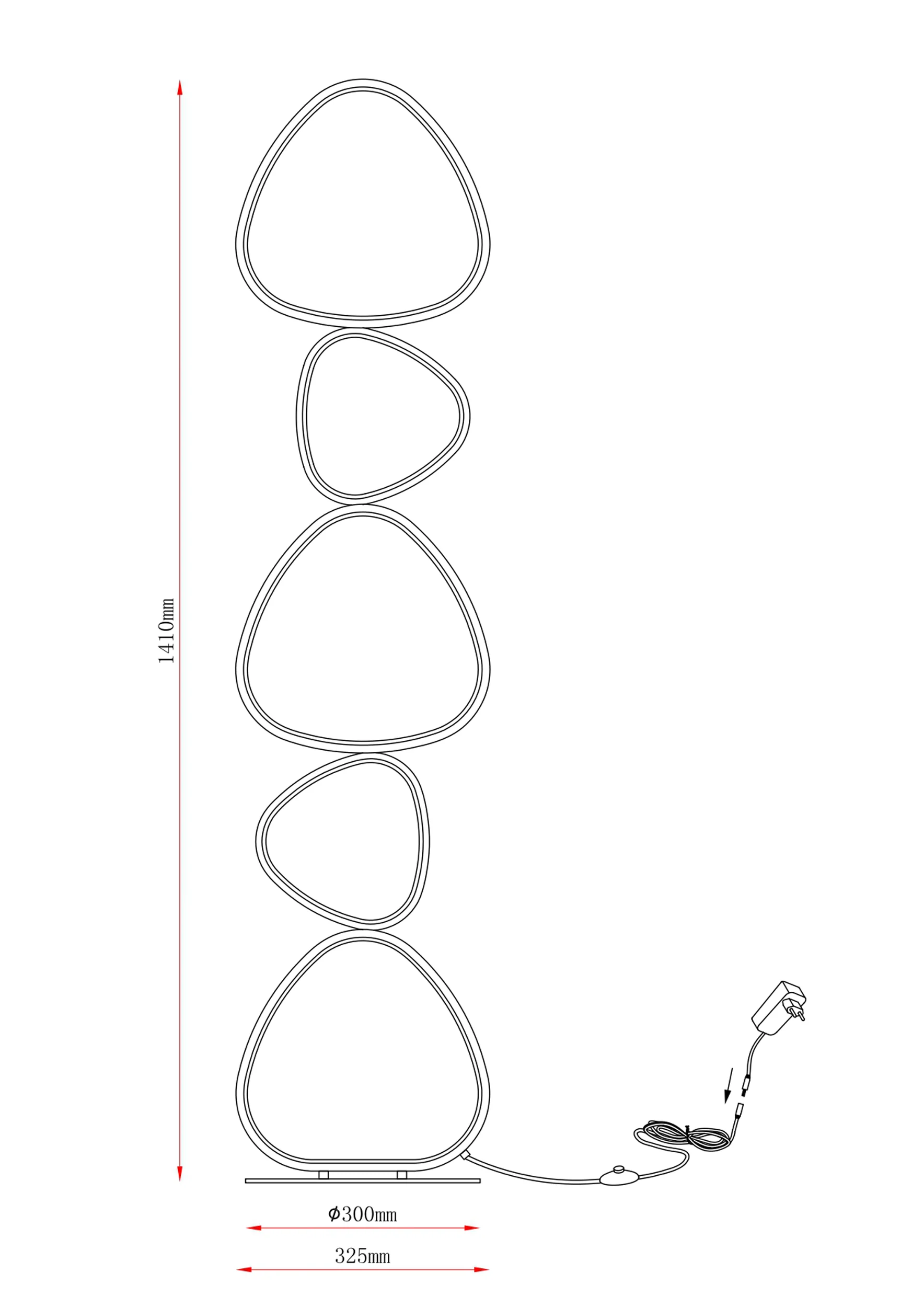 Lampa podłogowa Huron złota - Image 2