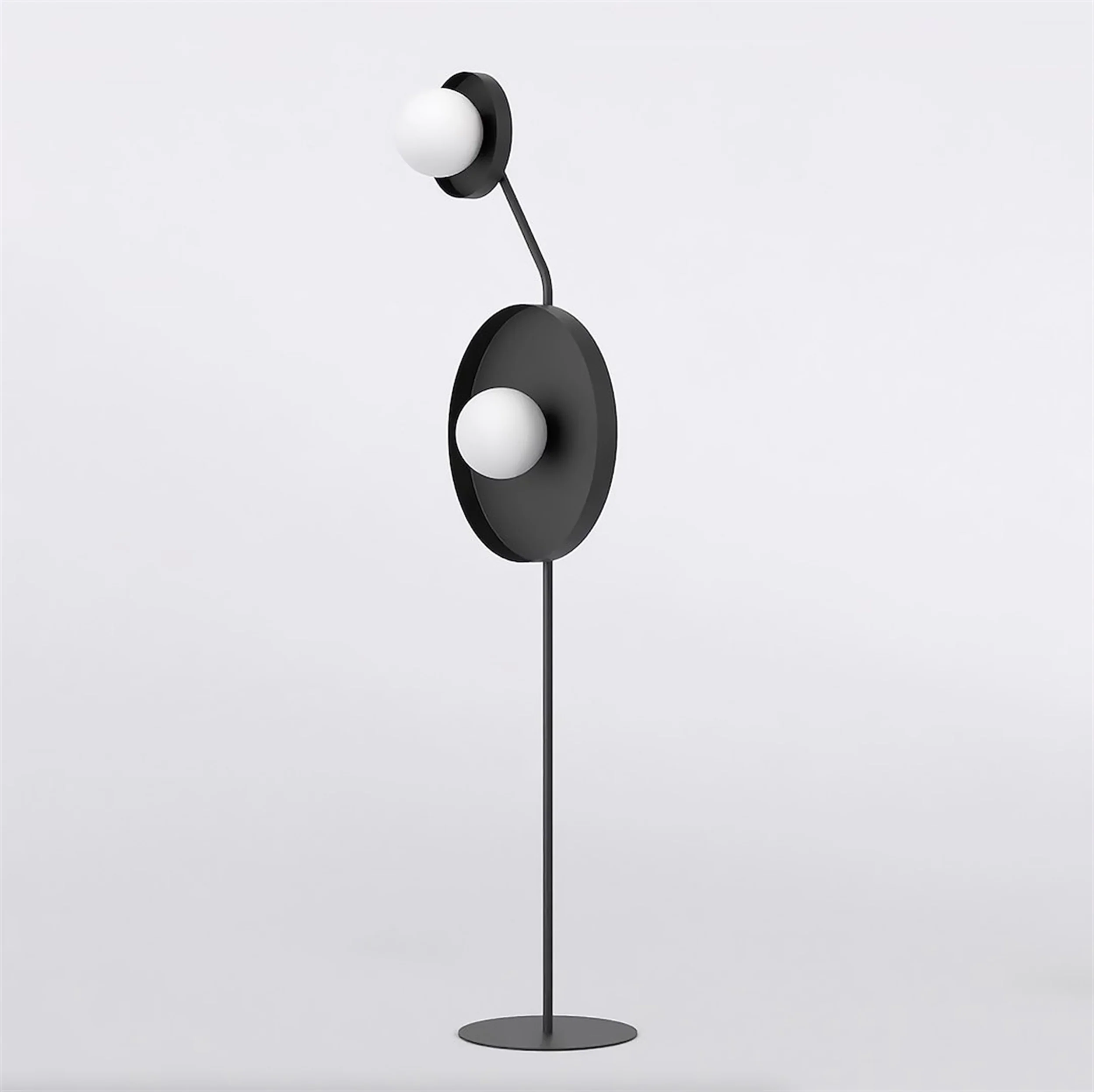 Lampa podłogowa Kiss x2 czarna - Image 2