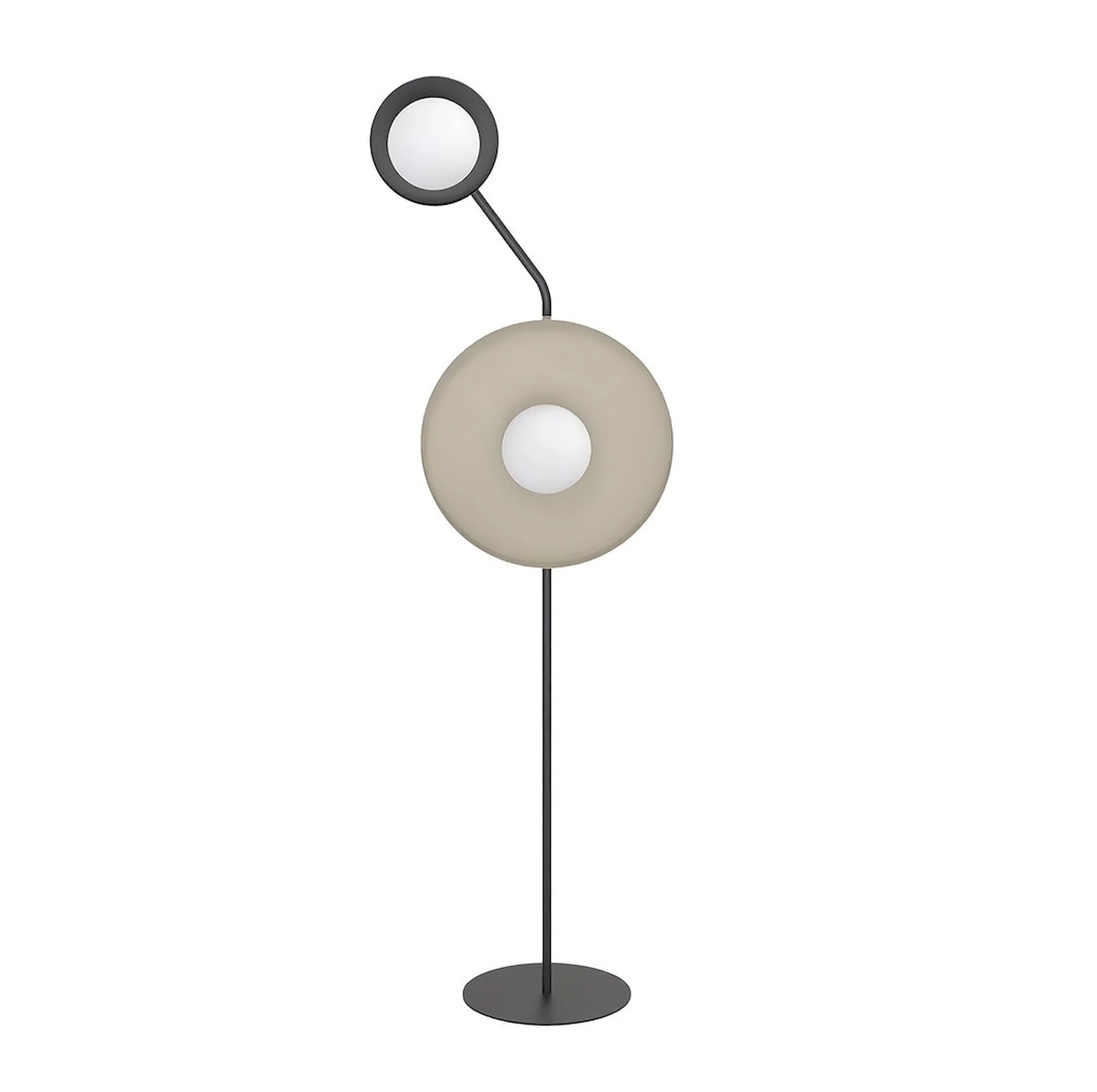 Lampa podłogowa Kiss x2 mokka na czarnym stelażu
