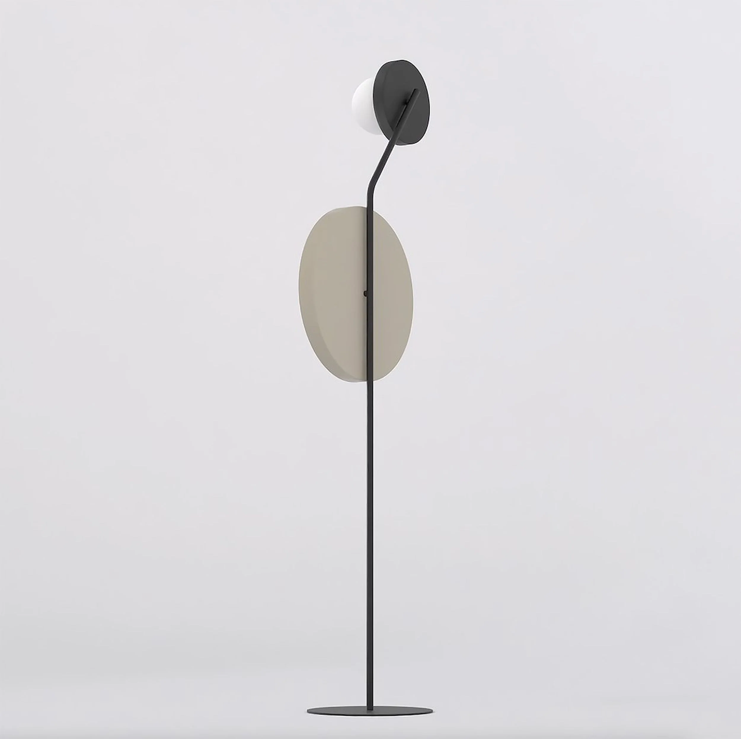 Lampa podłogowa Kiss x2 mokka na czarnym stelażu - Image 5
