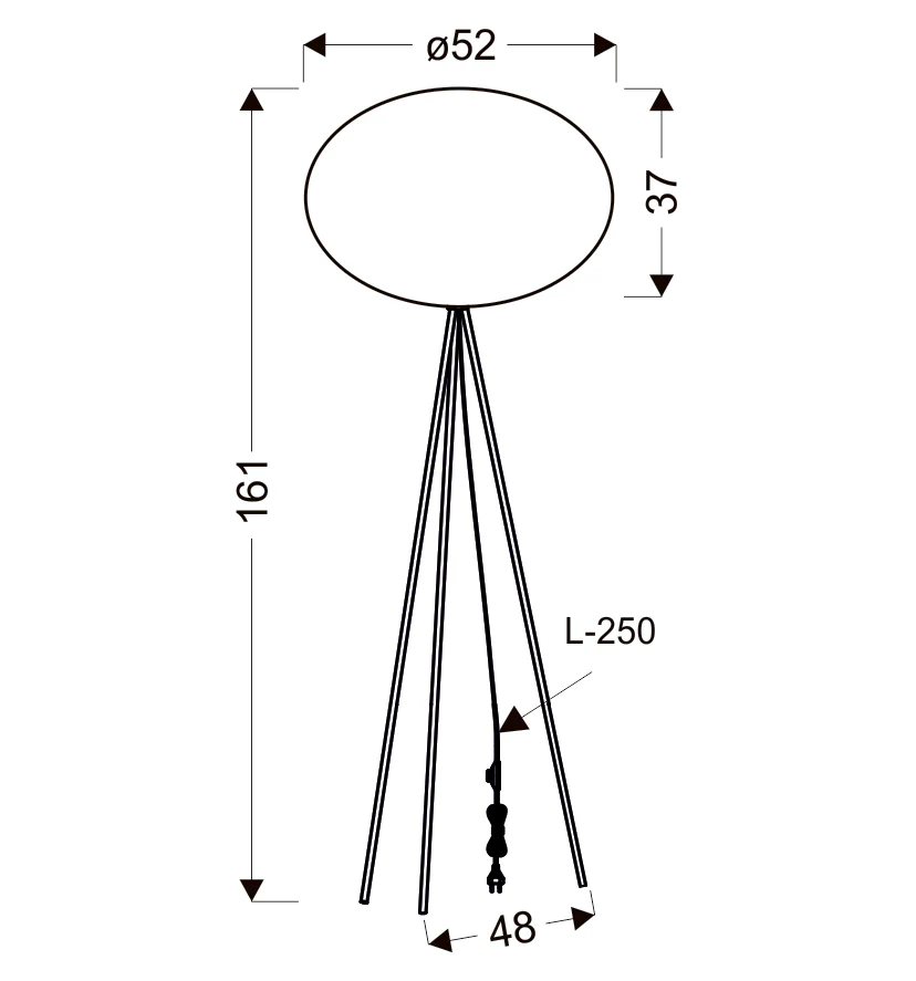 Lampa podłogowa Mellow czarna E27 40W z białym abażurem - Image 4