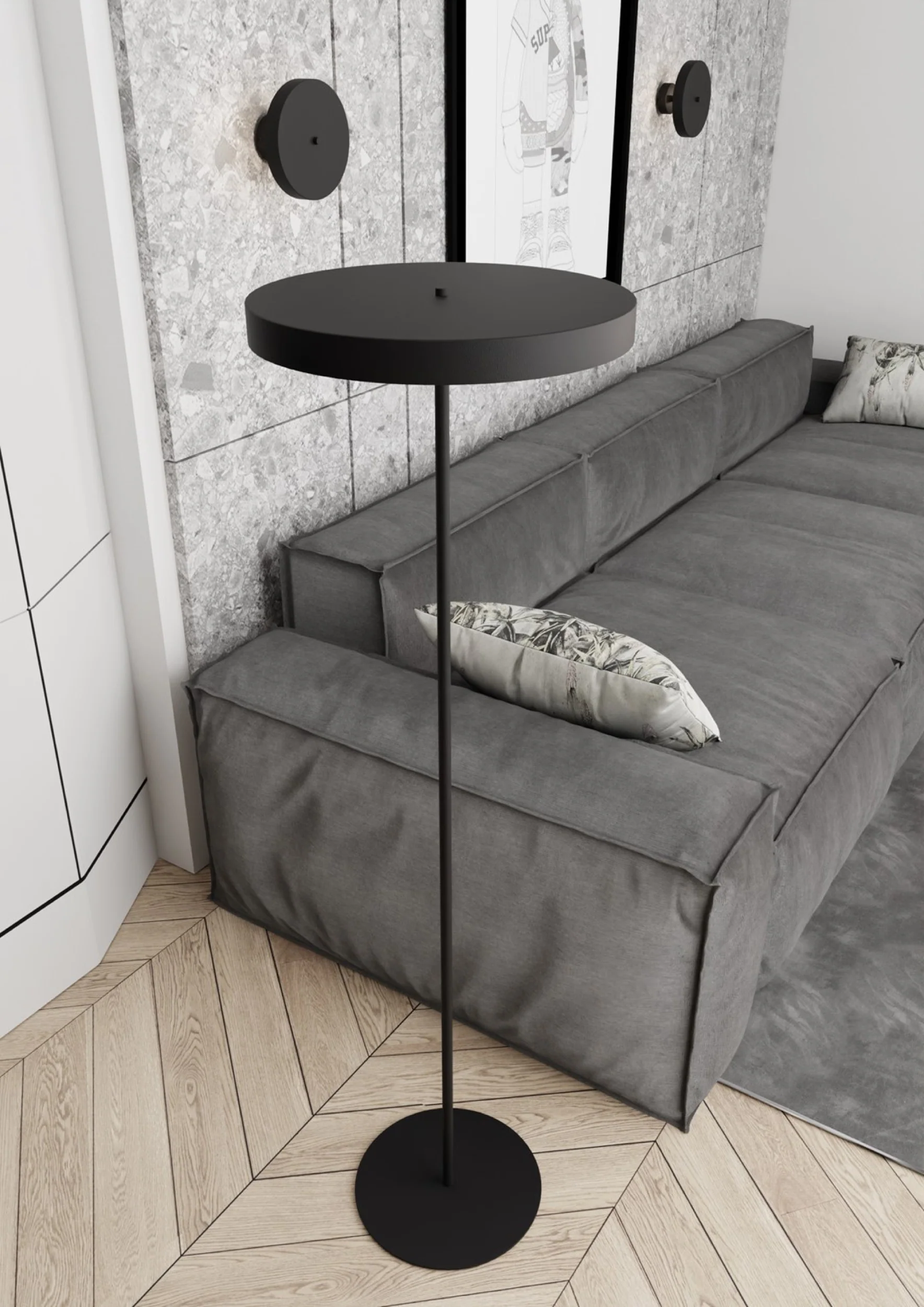 Lampa podłogowa Nemo x3 czarna - Image 2