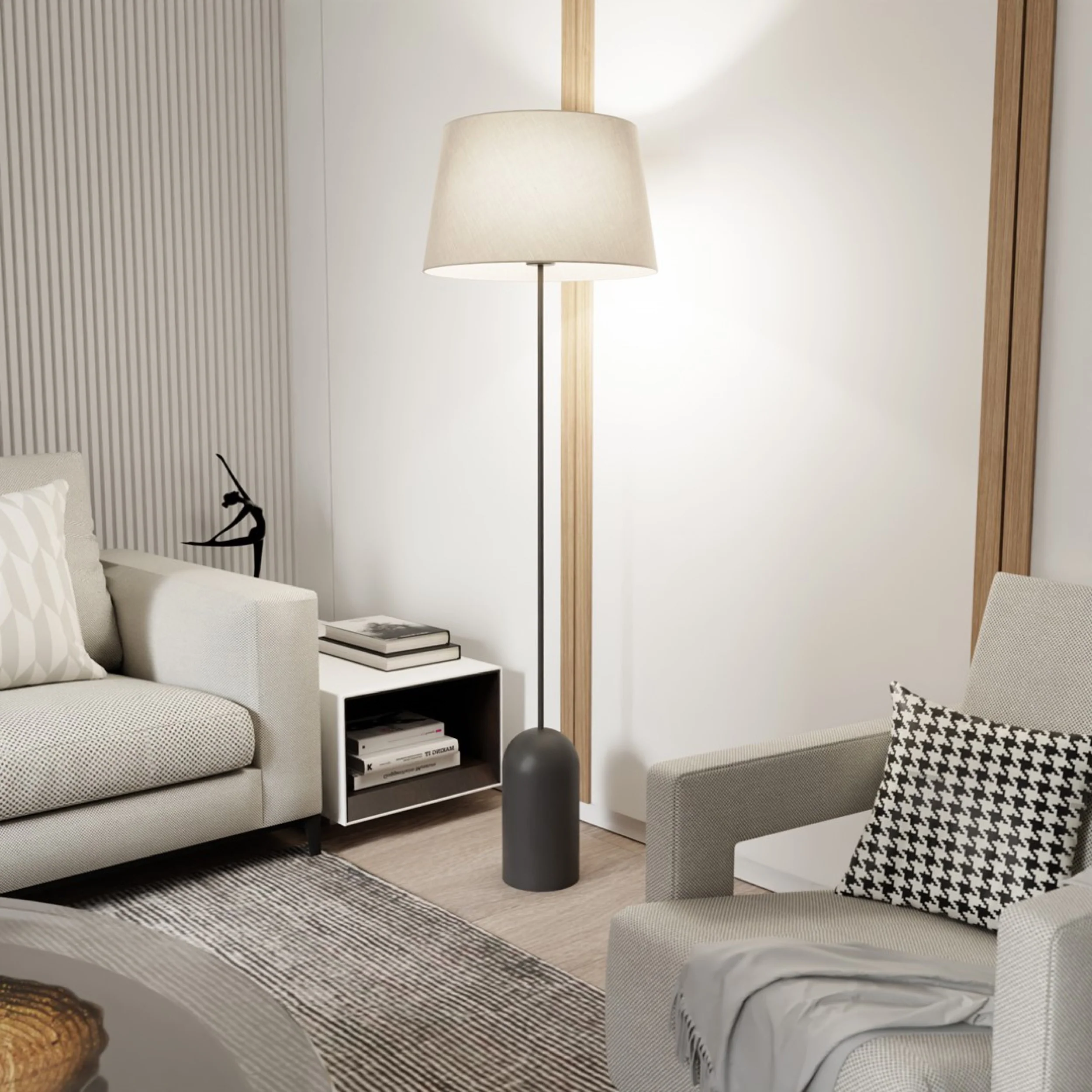 Lampa podłogowa Pearl beżowa - Image 2